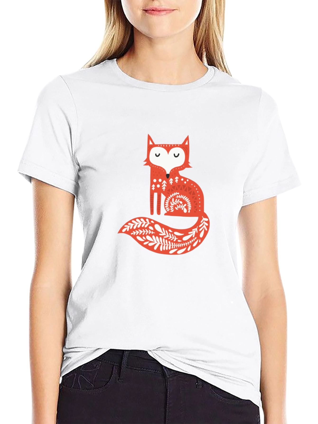 Fox Graphic Tee - Stylish Black T-Shirt