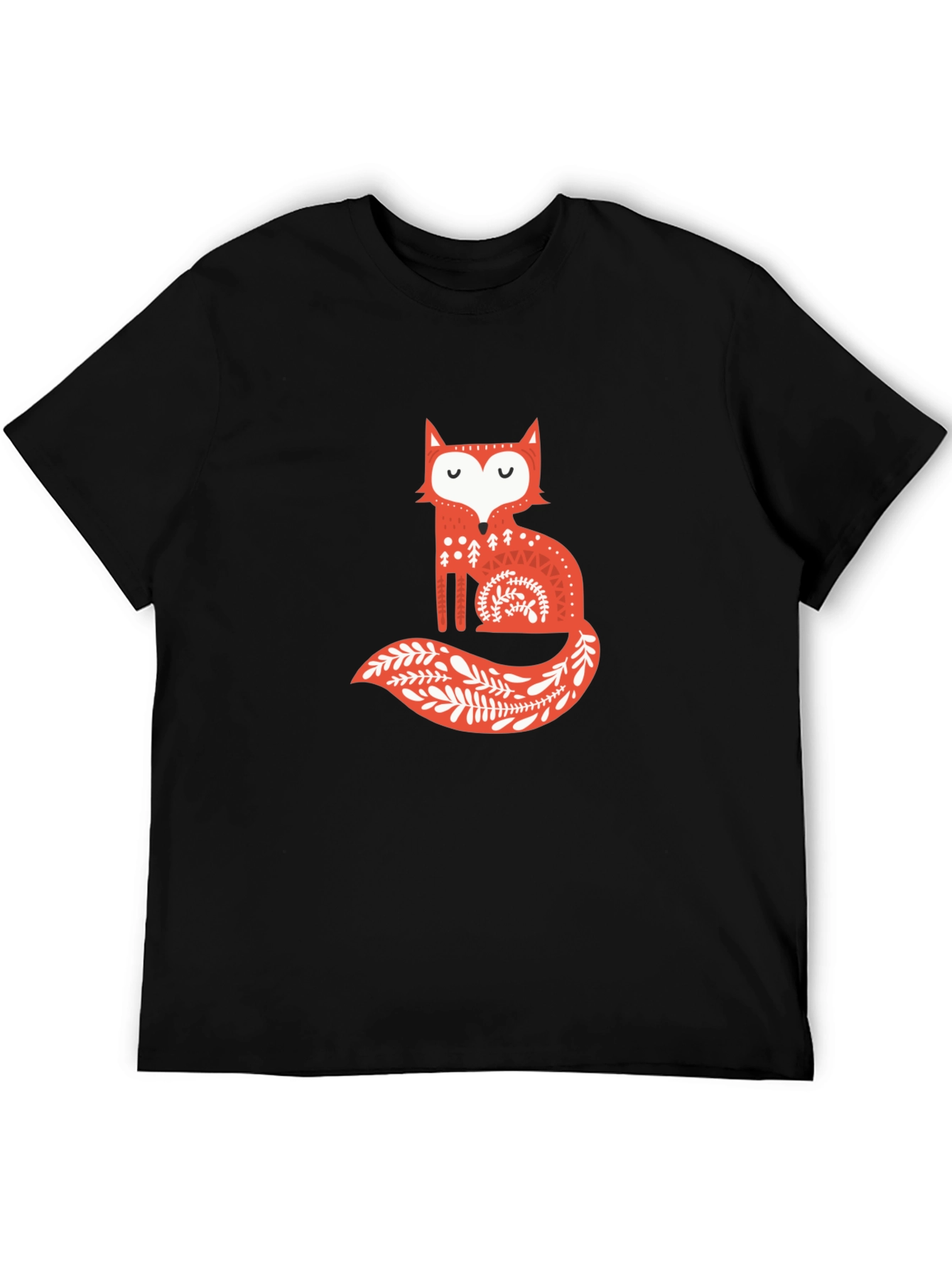 Fox Graphic Tee - Stylish Black T-Shirt
