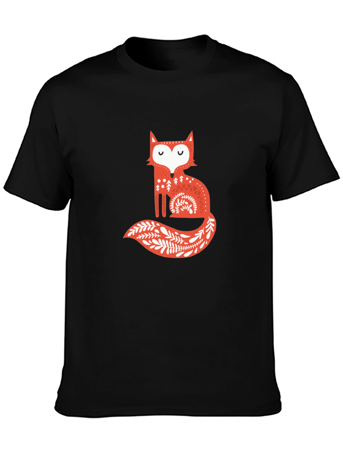 Fox Graphic Tee - Stylish Black T-Shirt