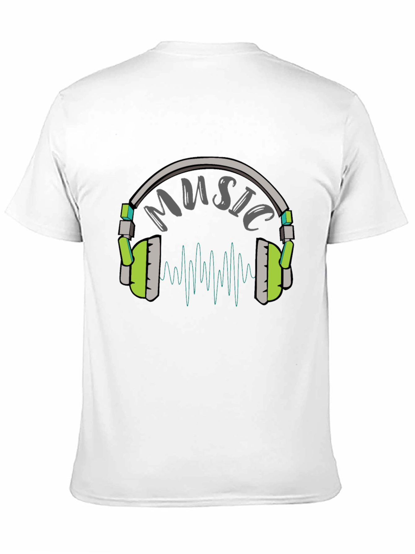Music Headphone Graphic Tee - Black T-Shirt