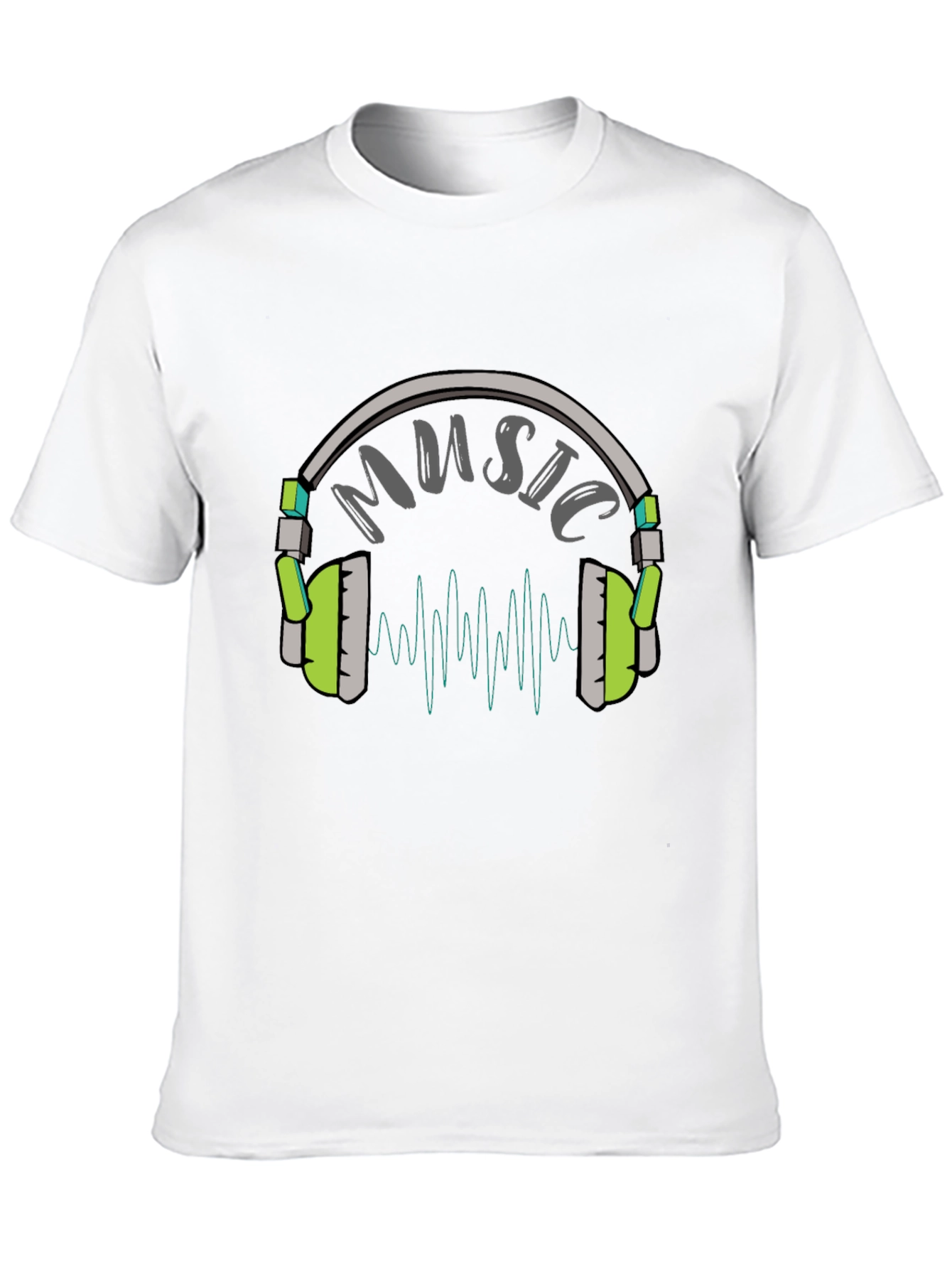 Music Headphone Graphic Tee - Black T-Shirt