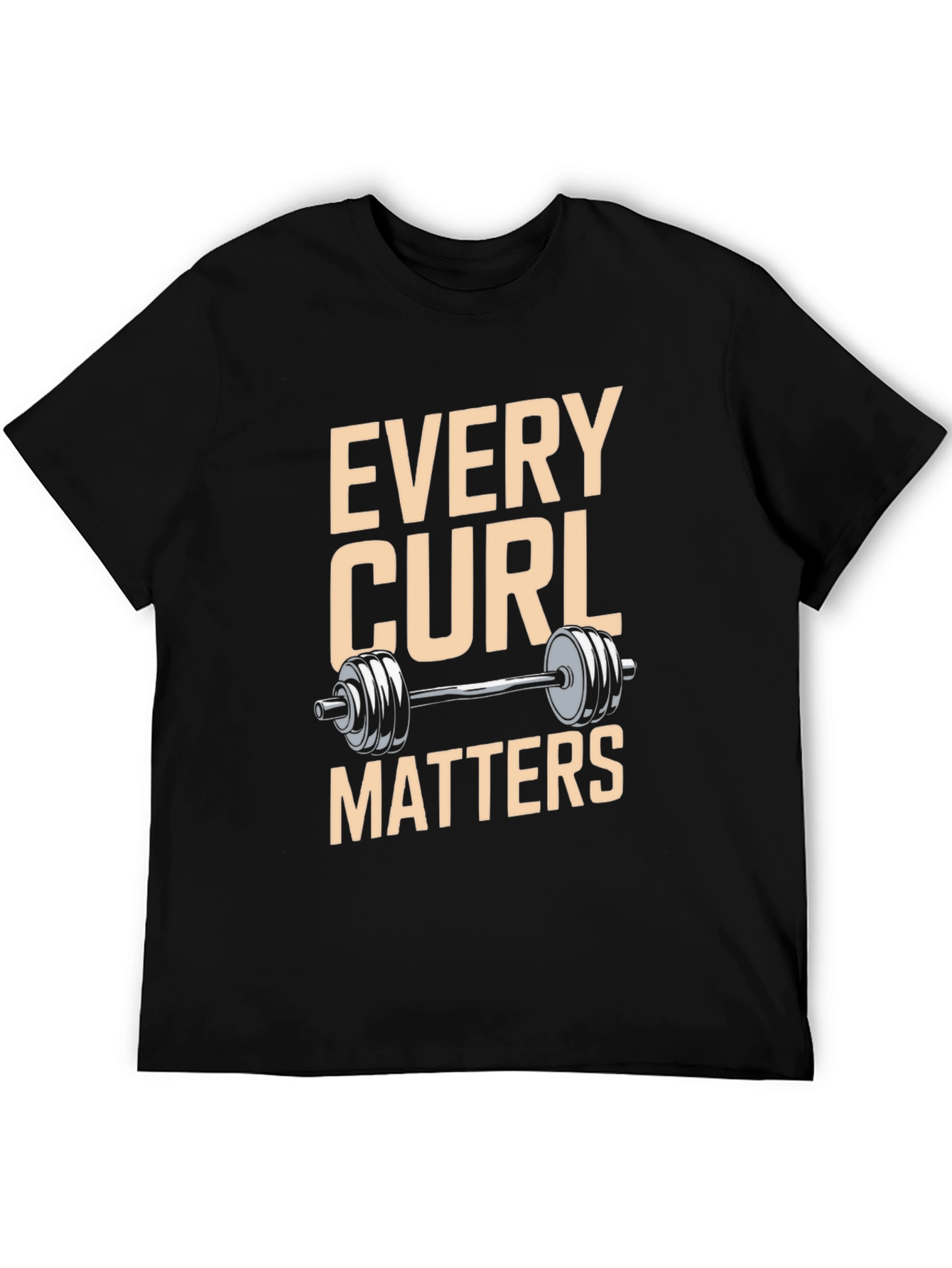 Every Curl Matters Gym T-Shirt - Black Fitness Tee