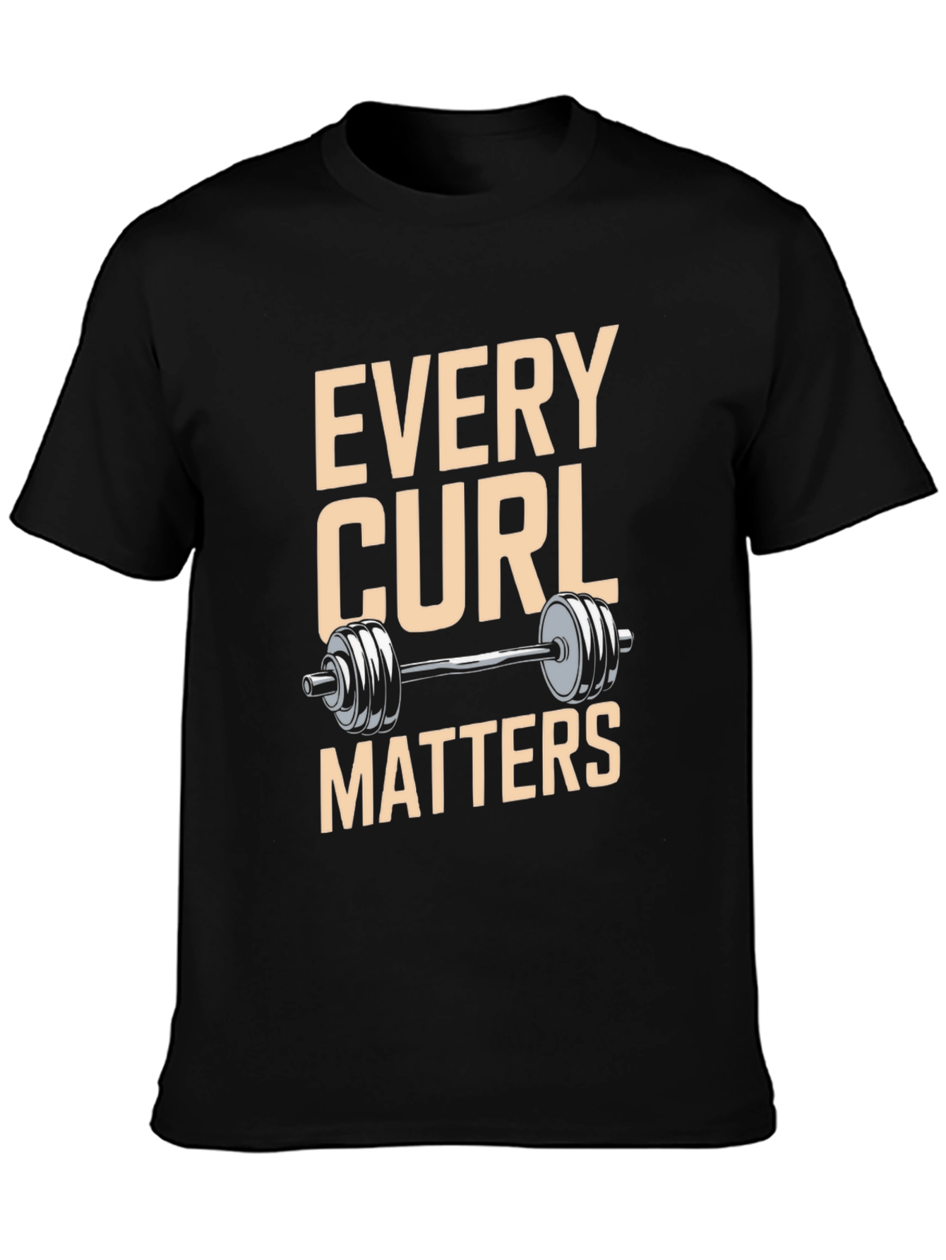 Every Curl Matters Gym T-Shirt - Black Fitness Tee