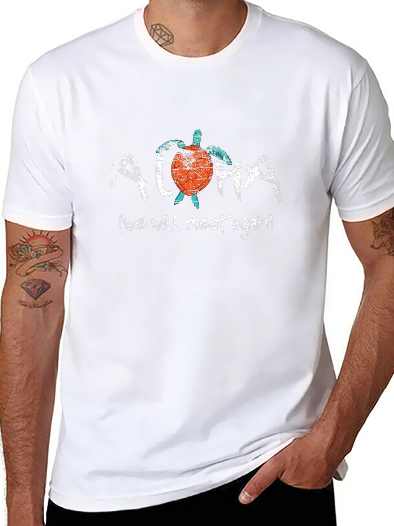 Aloha Turtle Graphic T-Shirt - Unisex Cotton Tee