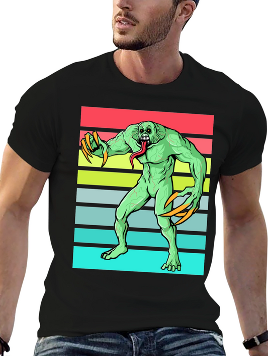 Monster Graphic Tee - Retro Horror Style