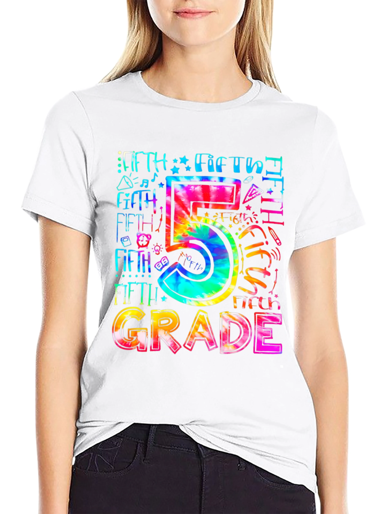 Fifth Grade Tie-Dye T-Shirt - Back to School