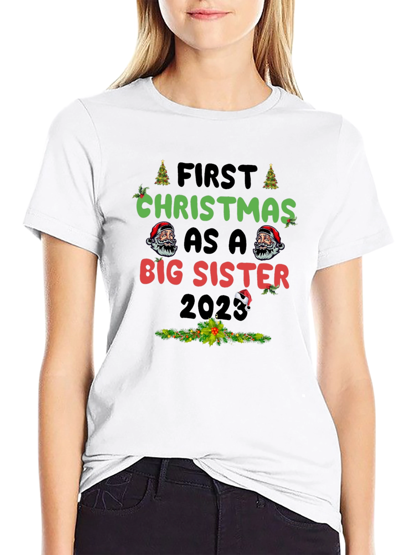 First Christmas as a Big Sister 2023 T-Shirt