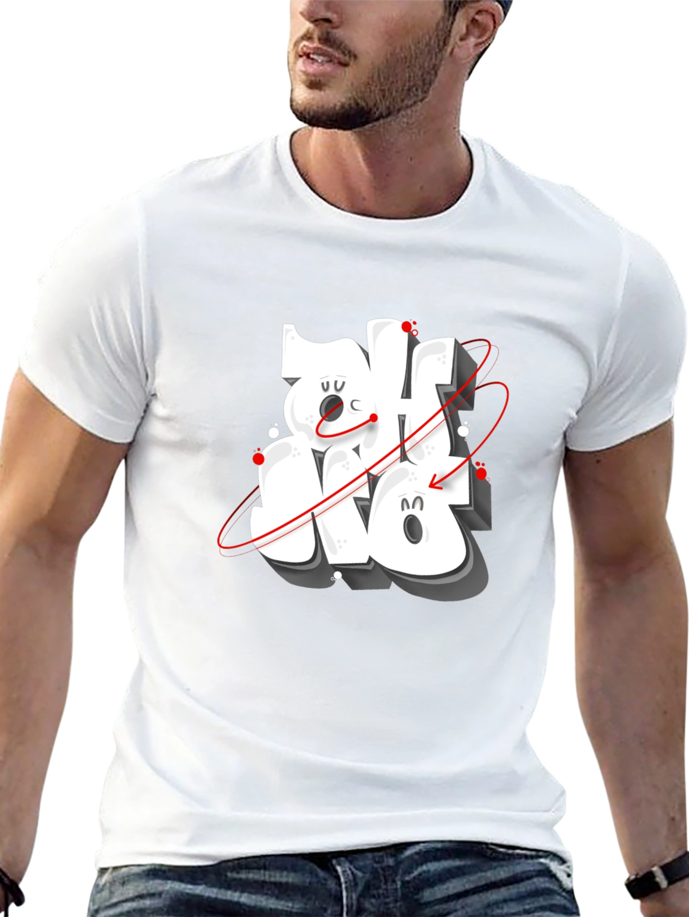 Cool Graphic Print Black T-Shirt