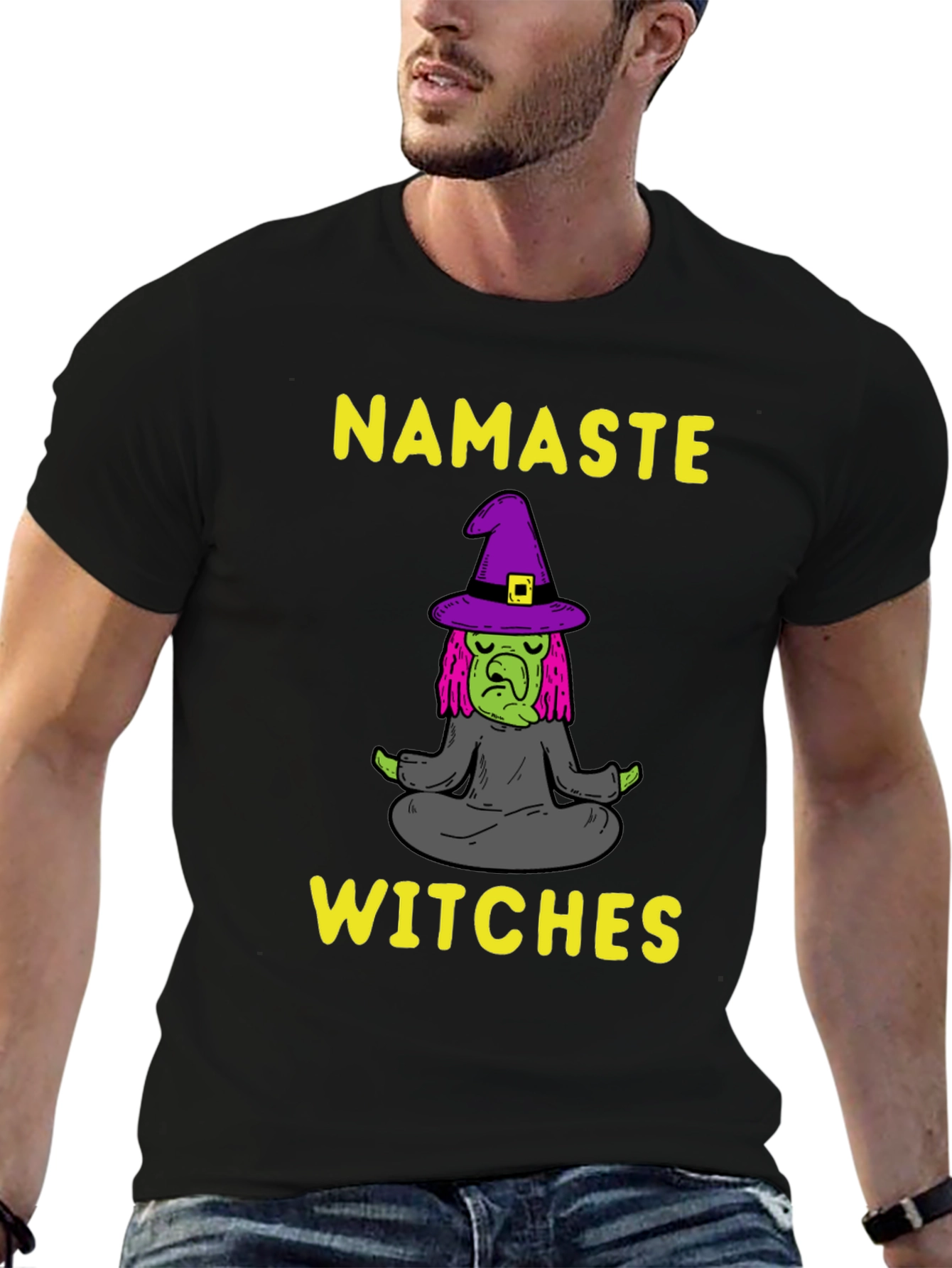 Namaste Witches T-Shirt - Yoga Witch Tee