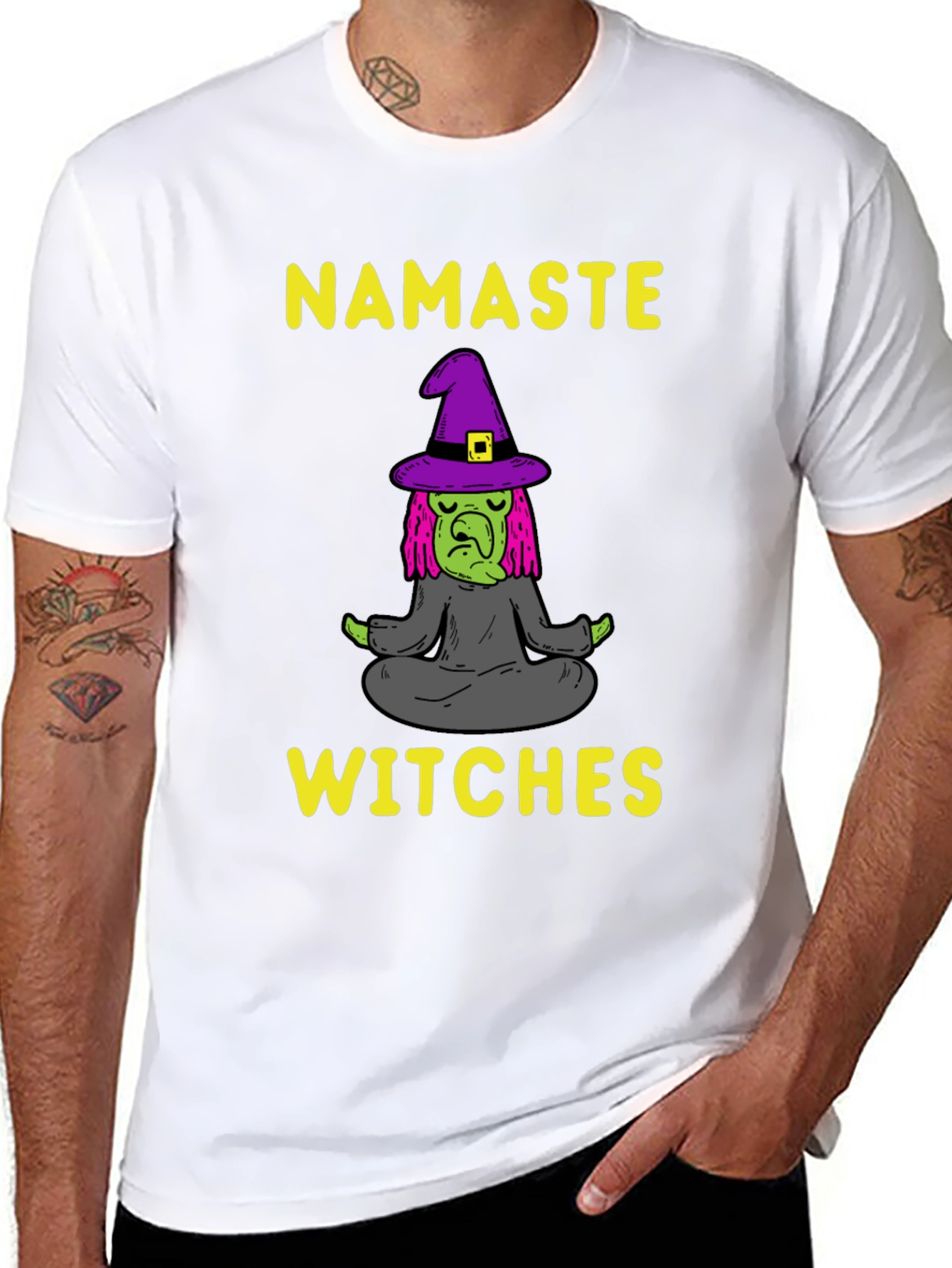 Namaste Witches T-Shirt - Yoga Witch Tee