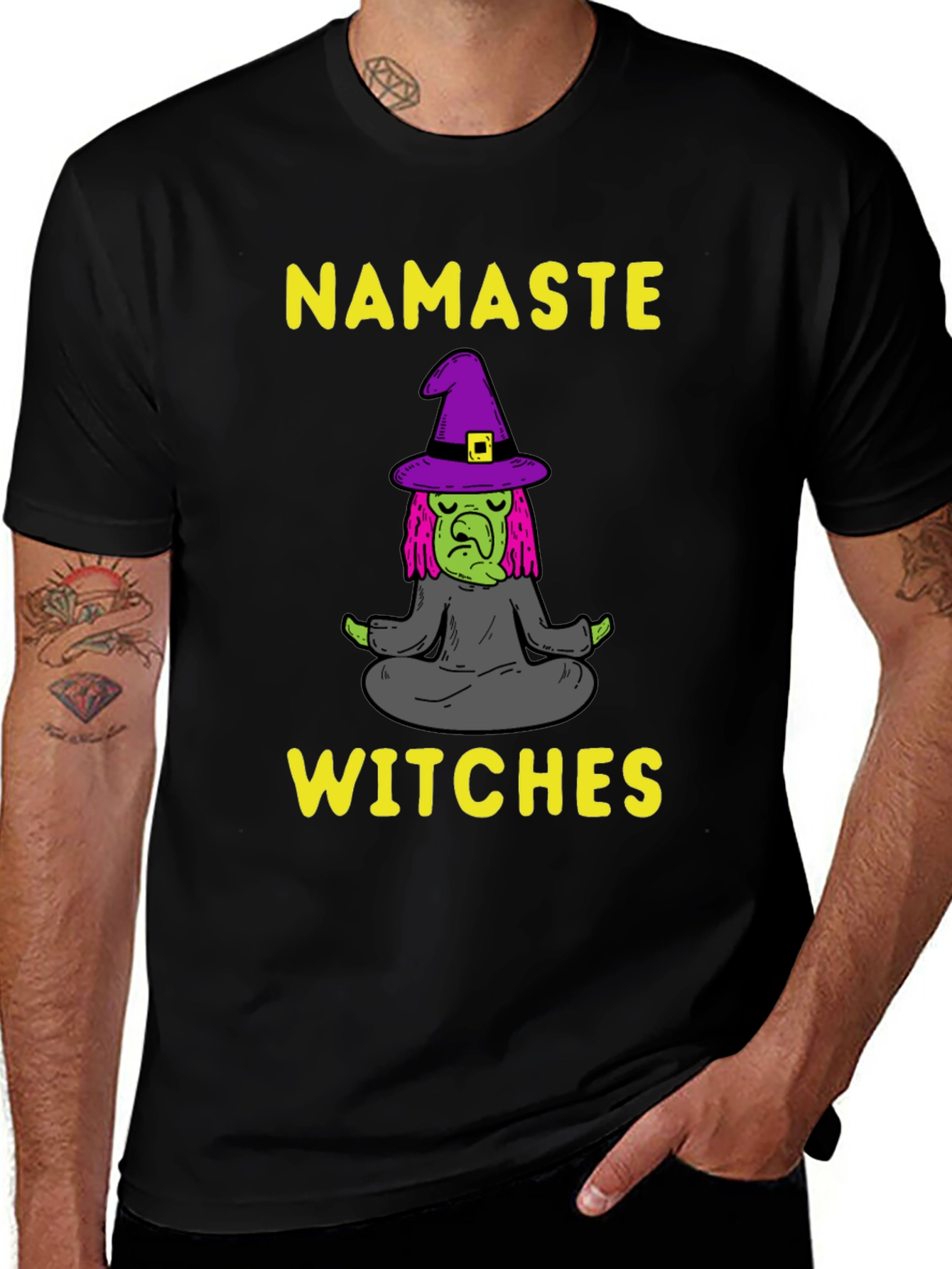 Namaste Witches T-Shirt - Yoga Witch Tee