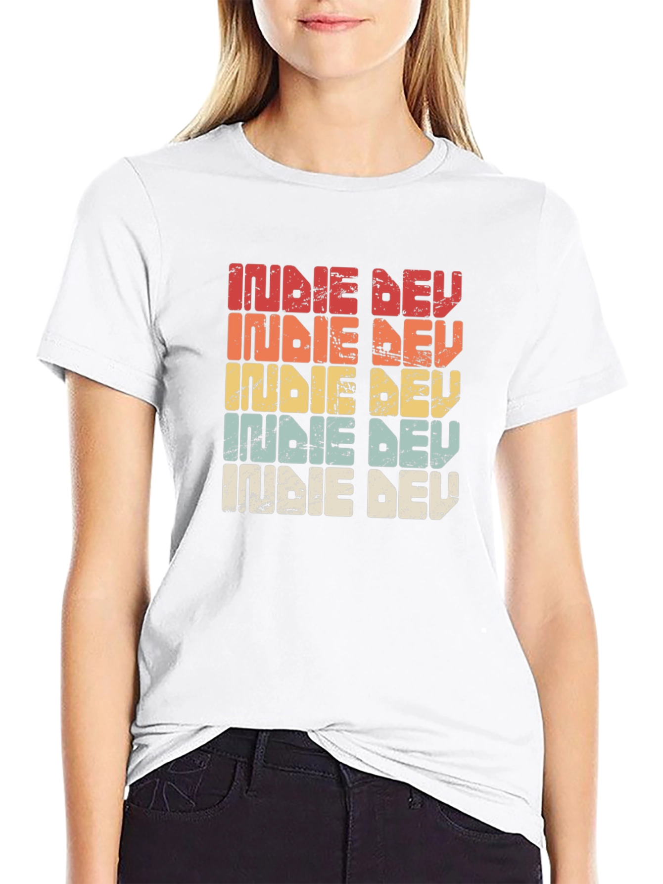 Indie Dev Retro Style Graphic T-Shirt - Developer Gift
