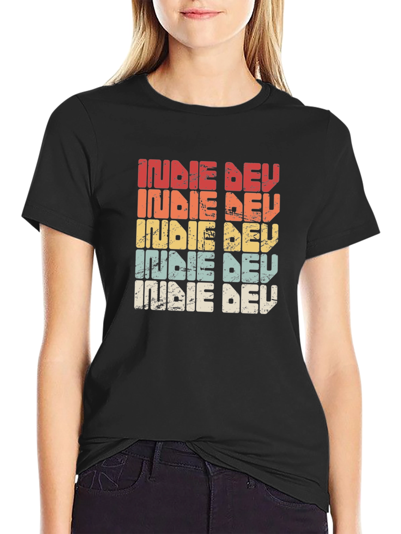 Indie Dev Retro Style Graphic T-Shirt - Developer Gift
