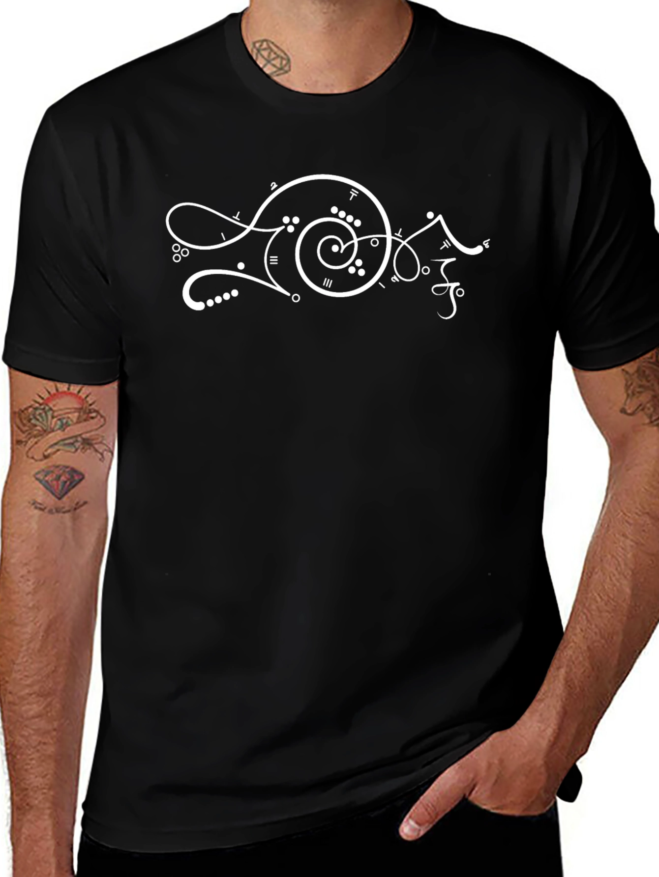 Symbolic Graphic Tee - Soft Cotton Black T-Shirt