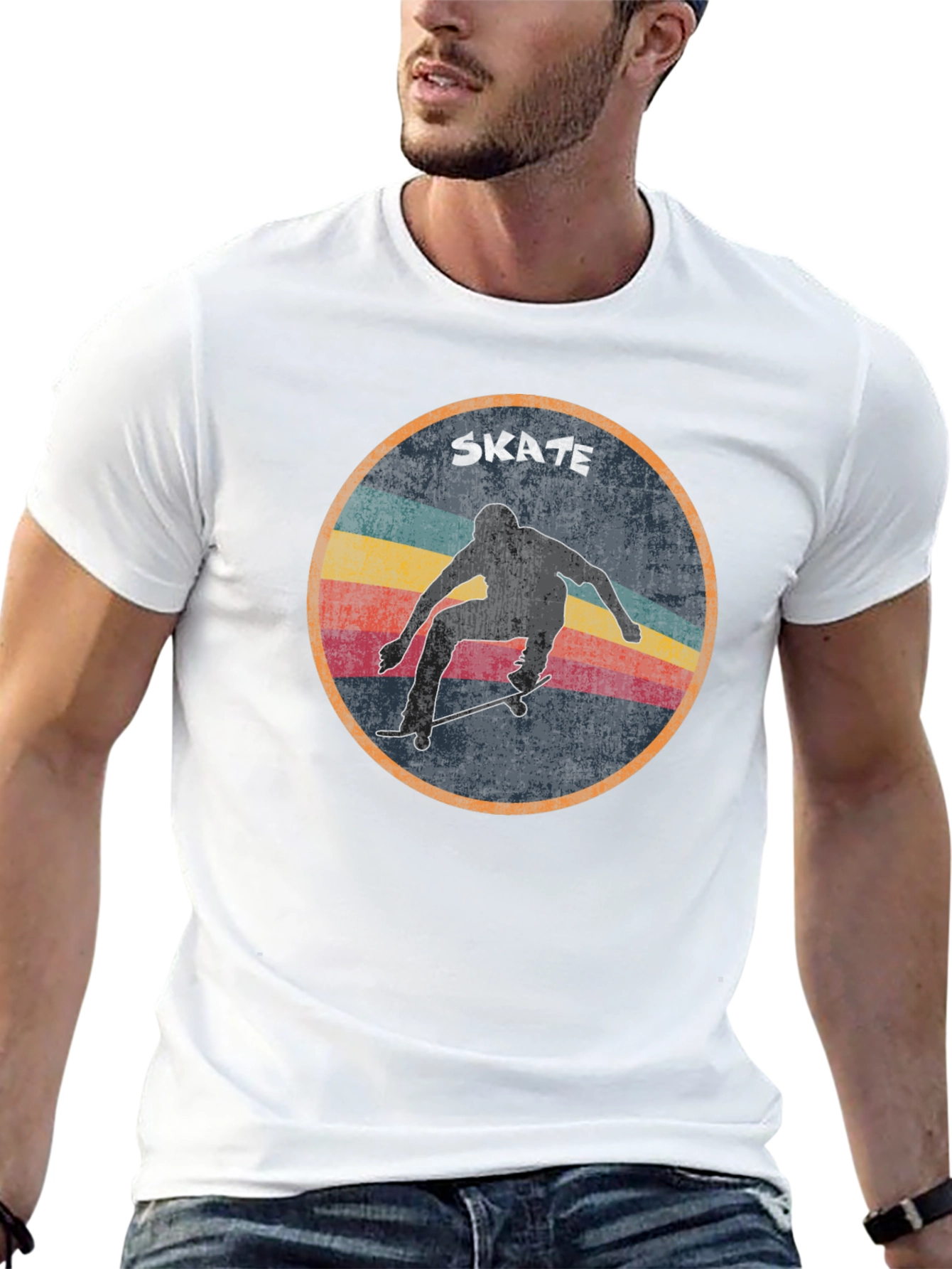 Retro Skate T-Shirt - Black