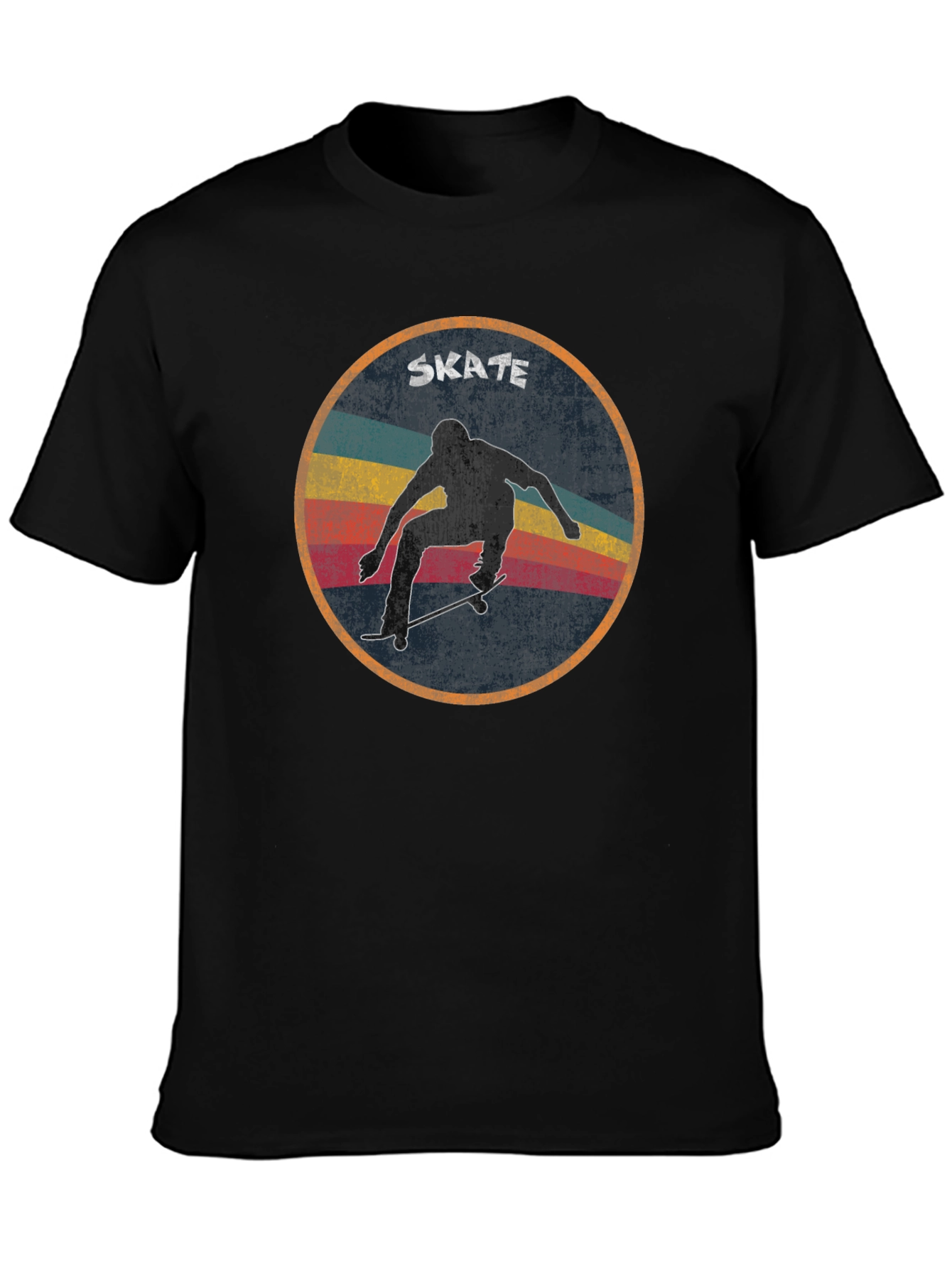 Retro Skate T-Shirt - Black