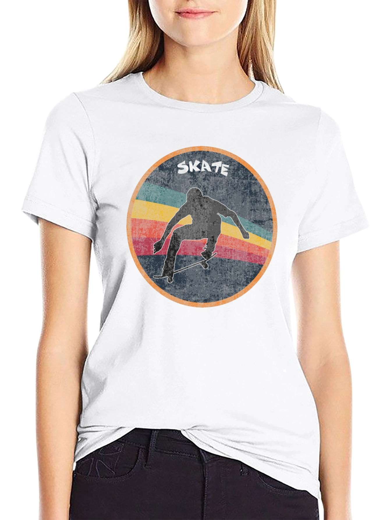 Retro Skate T-Shirt - Black