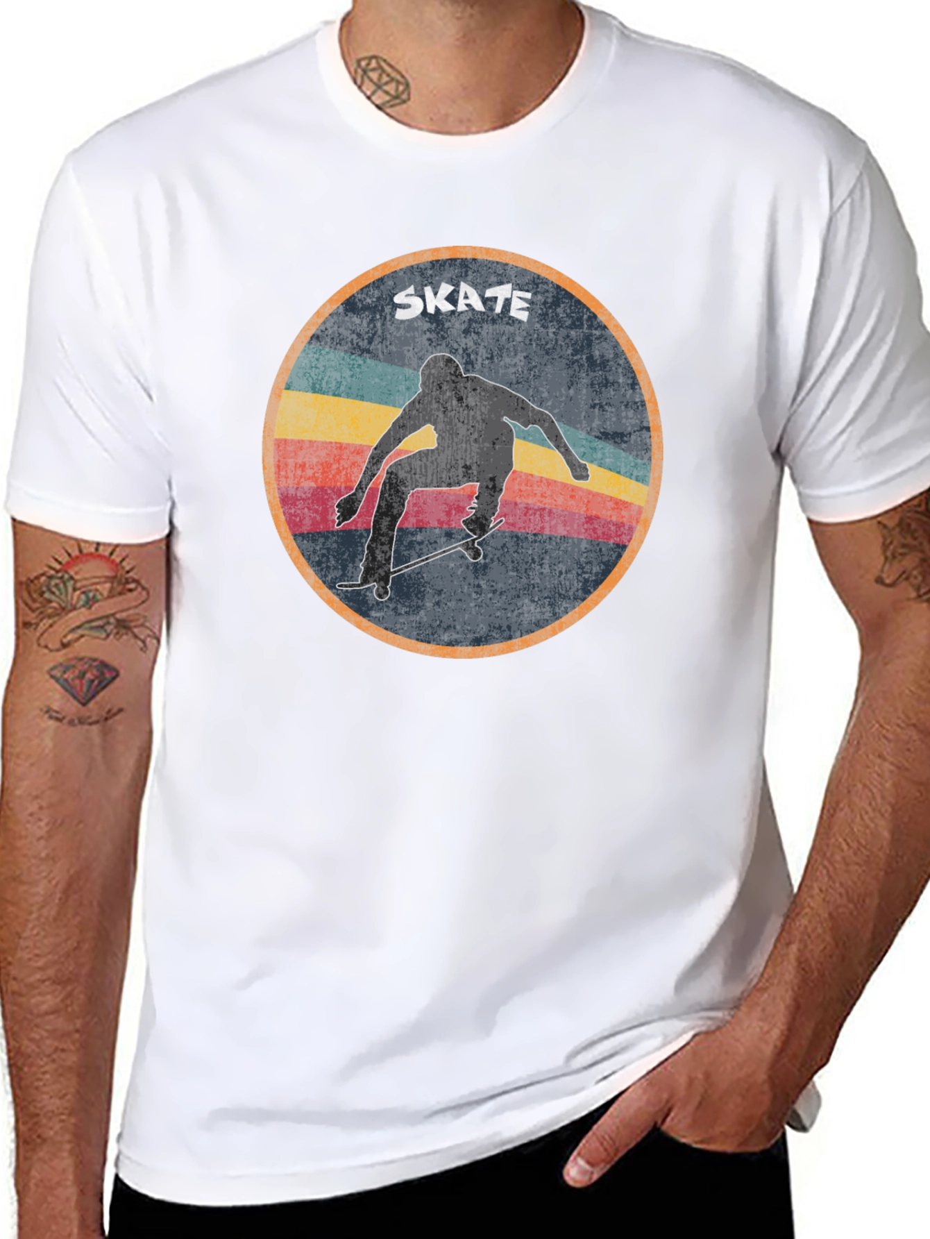 Retro Skate T-Shirt - Black