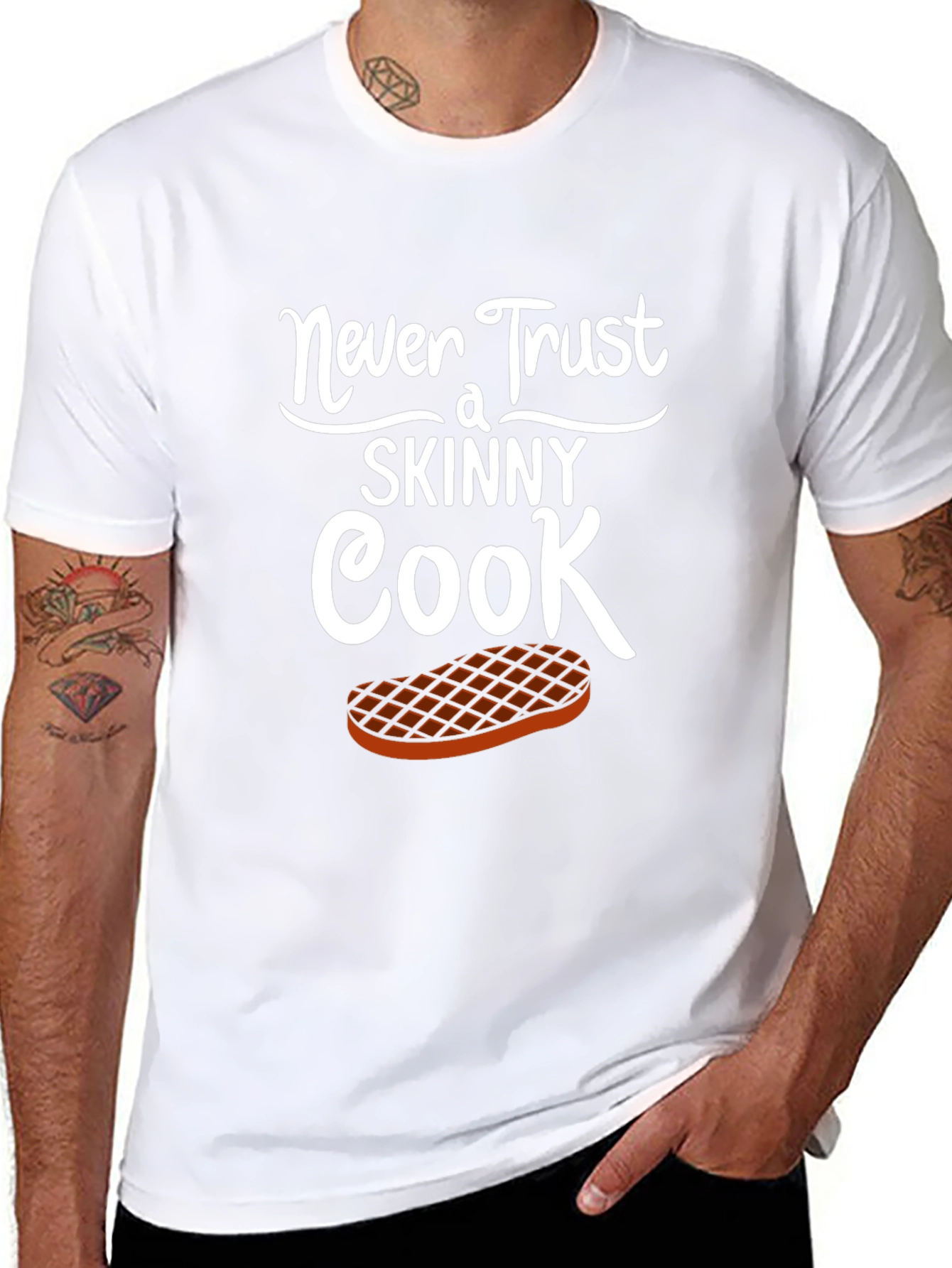 Never Trust a Skinny Cook Graphic T-Shirt