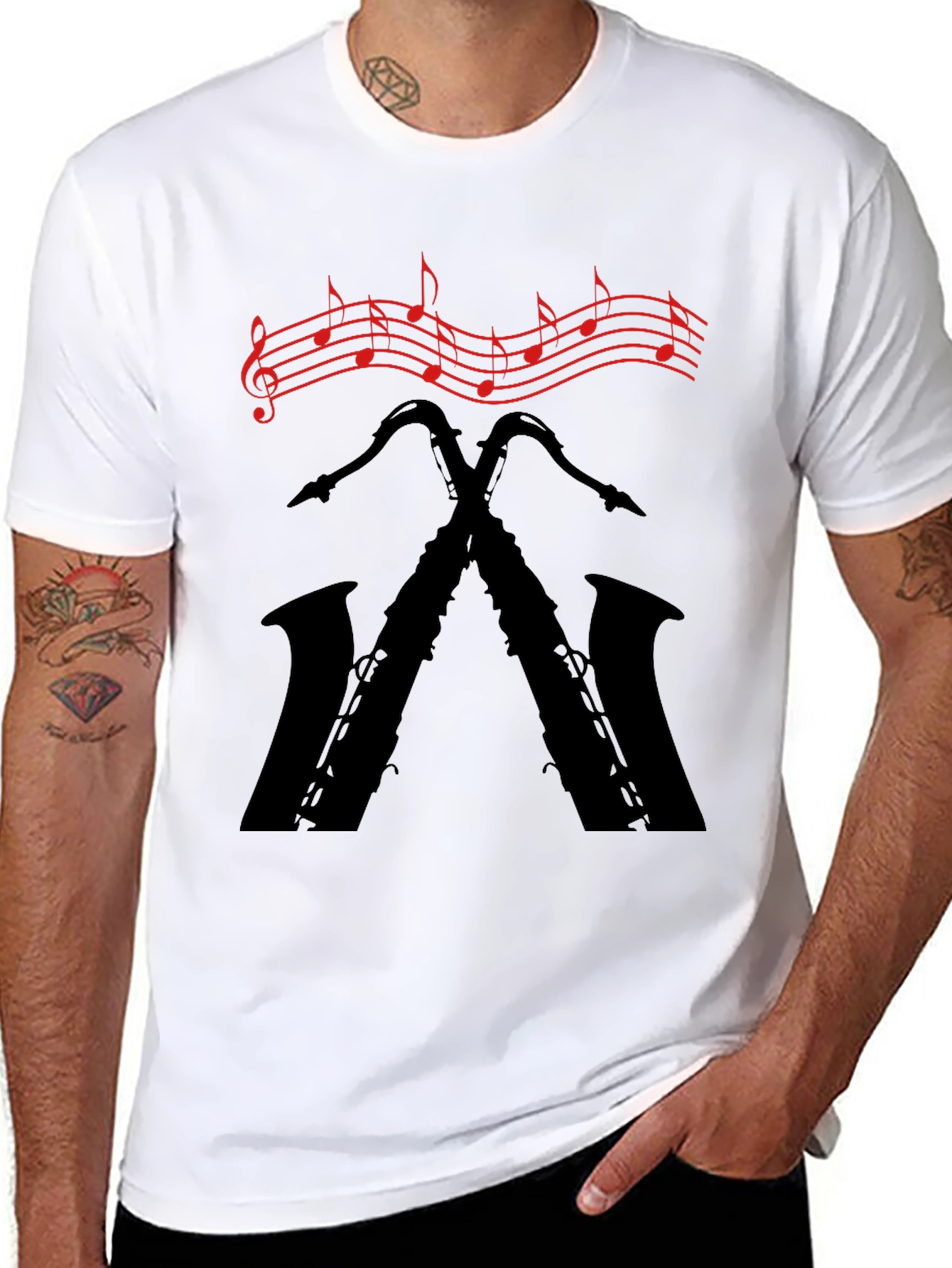 Musical Saxophone Graphic Tee
