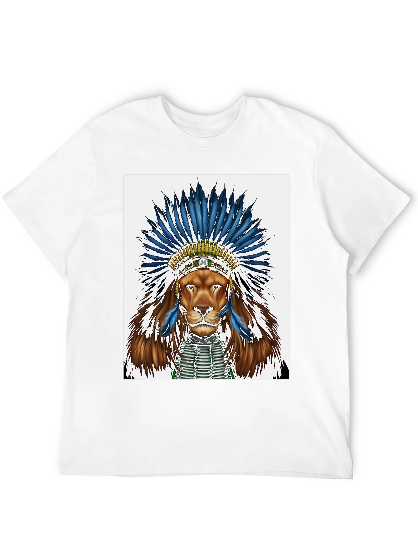 Lion Headdress Graphic Tee - Black