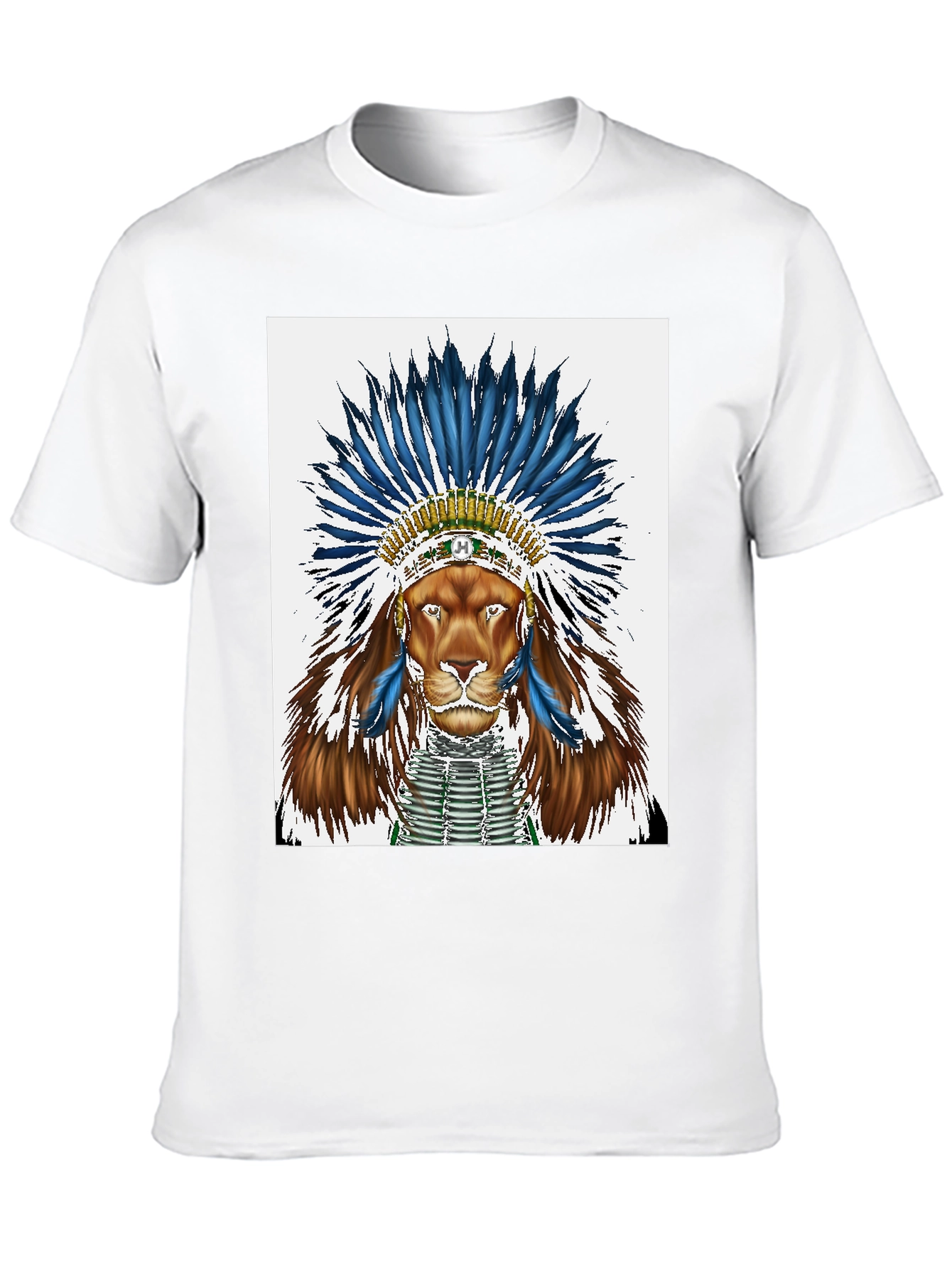 Lion Headdress Graphic Tee - Black