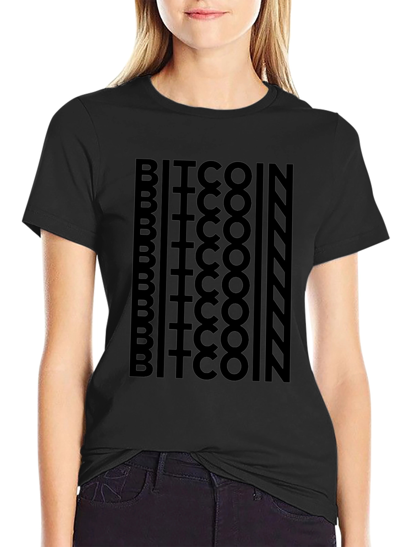 Bitcoin Graphic Print Tee - Black Crypto T-Shirt