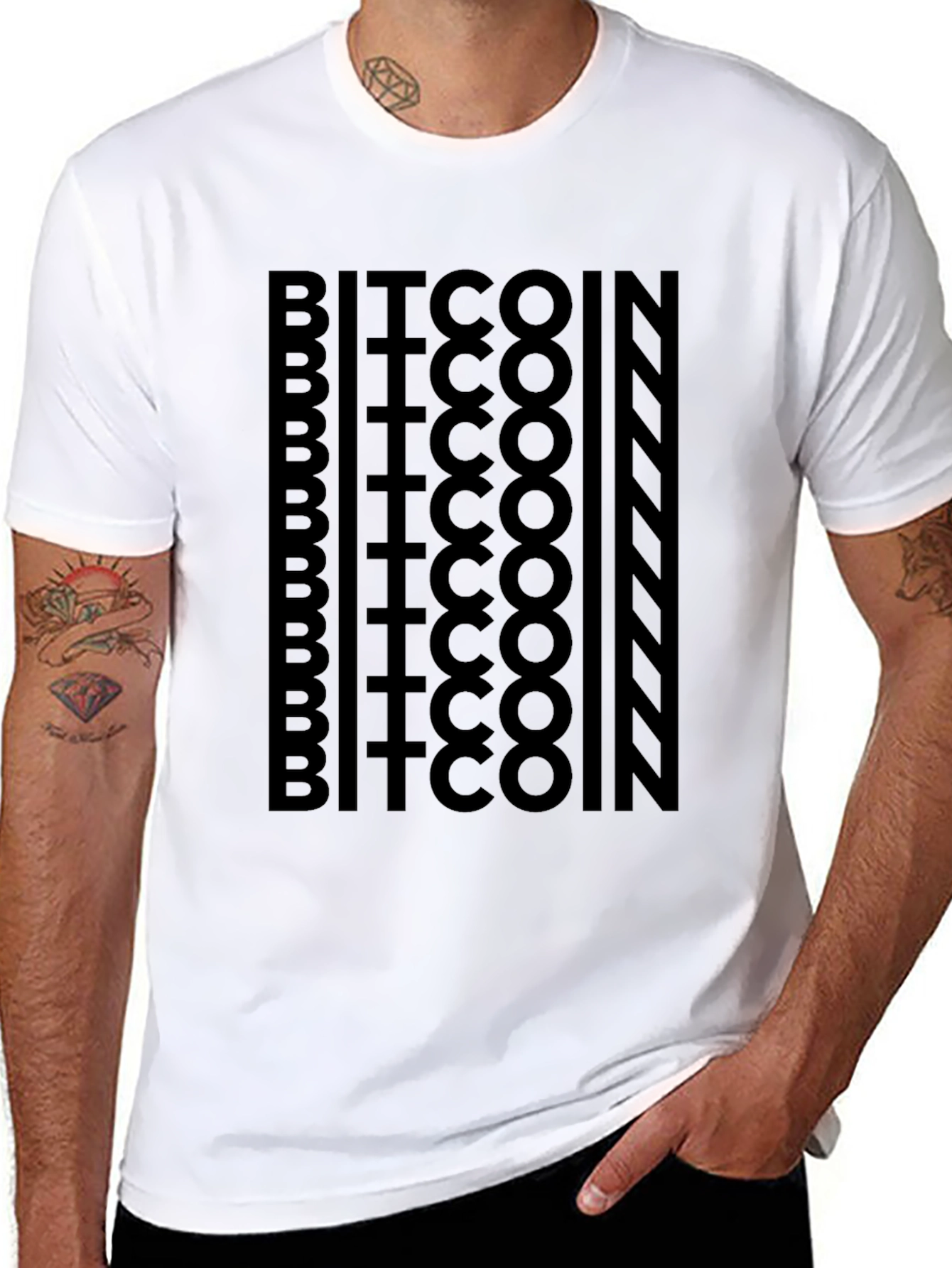 Bitcoin Graphic Print Tee - Black Crypto T-Shirt