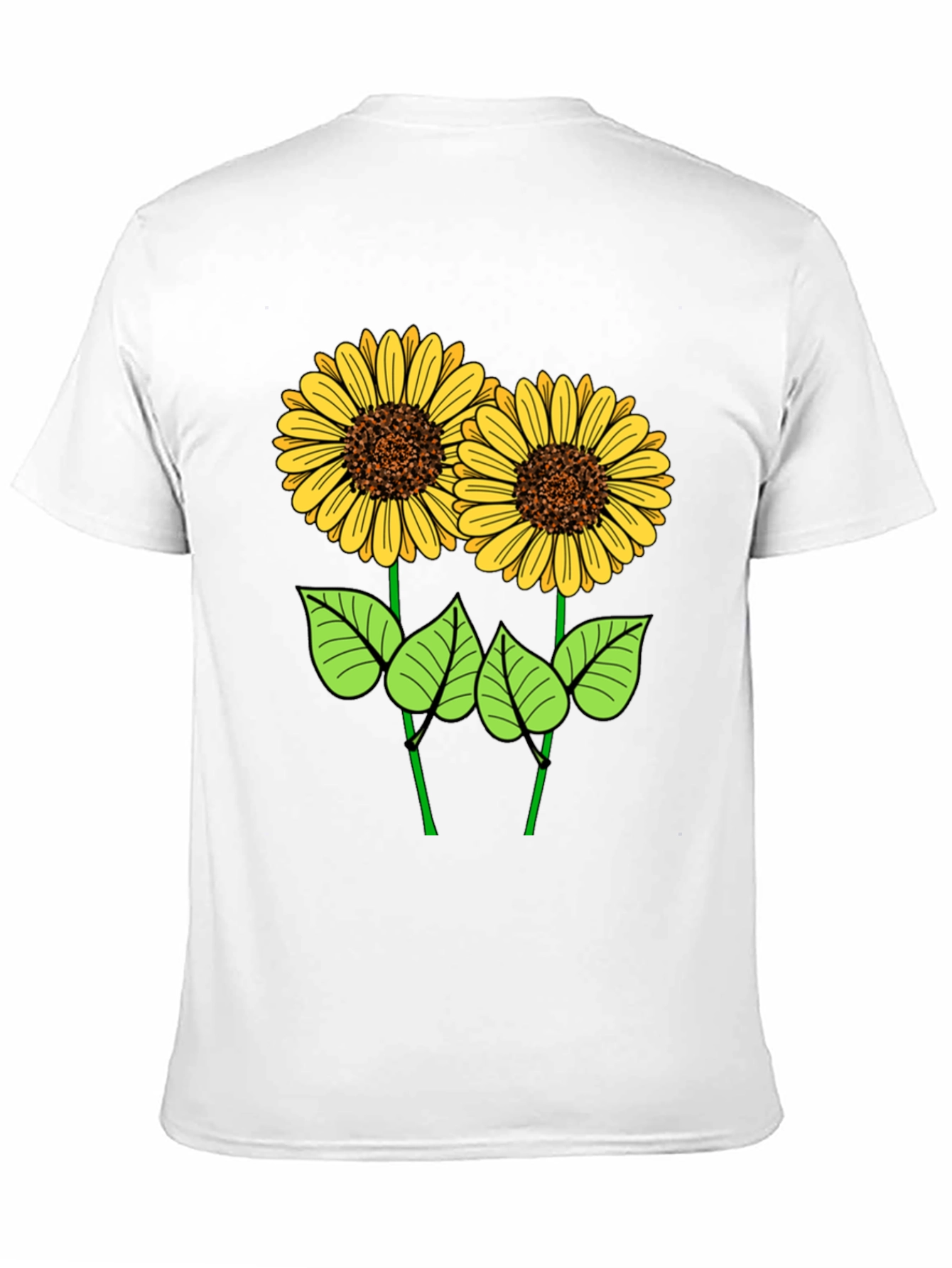 Sunflower Graphic Tee - Black Cotton T-Shirt
