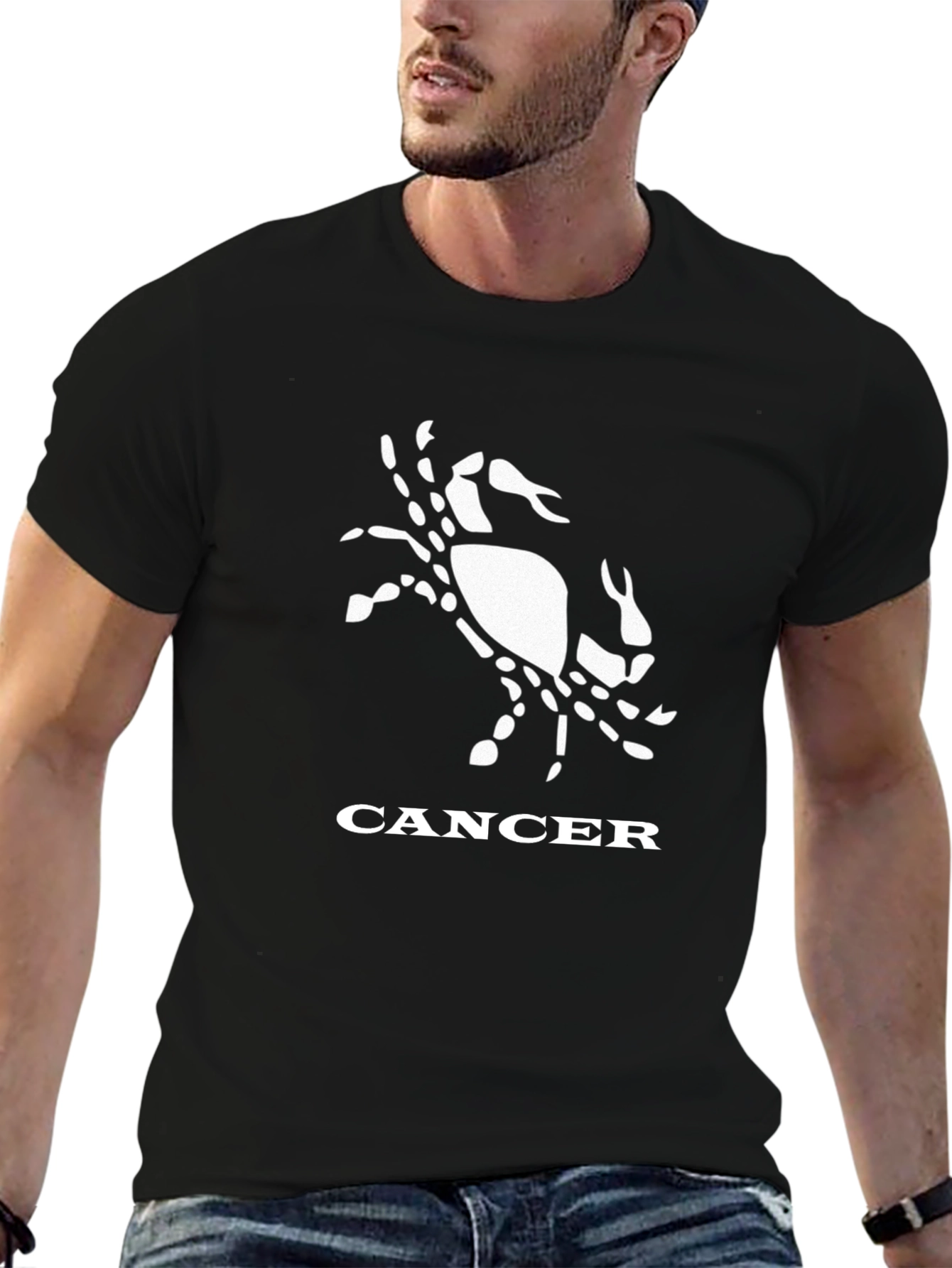 Cancer Zodiac Graphic Tee - Stylish Black T-Shirt