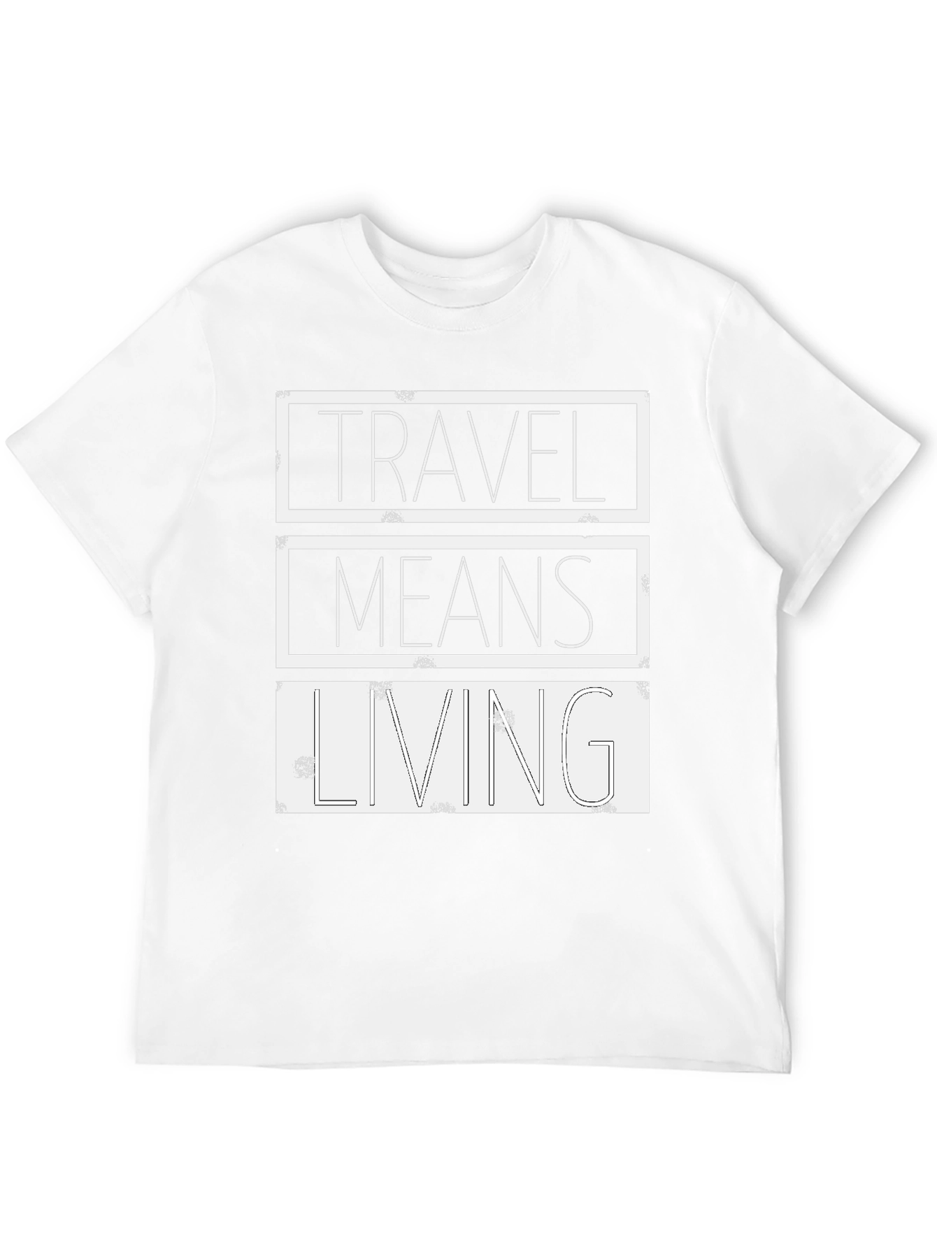 Travel Means Living Black Graphic Tee