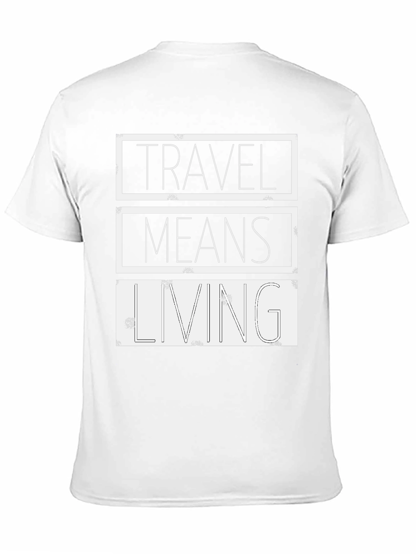 Travel Means Living Black Graphic Tee