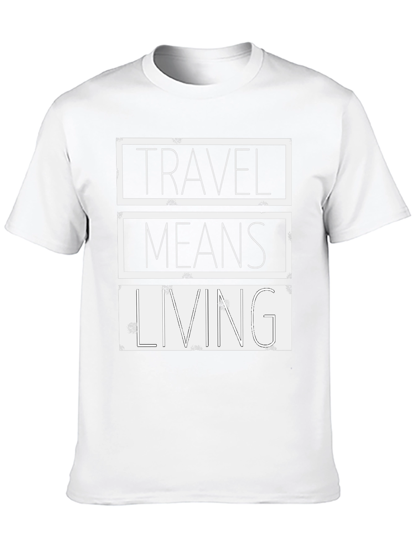 Travel Means Living Black Graphic Tee