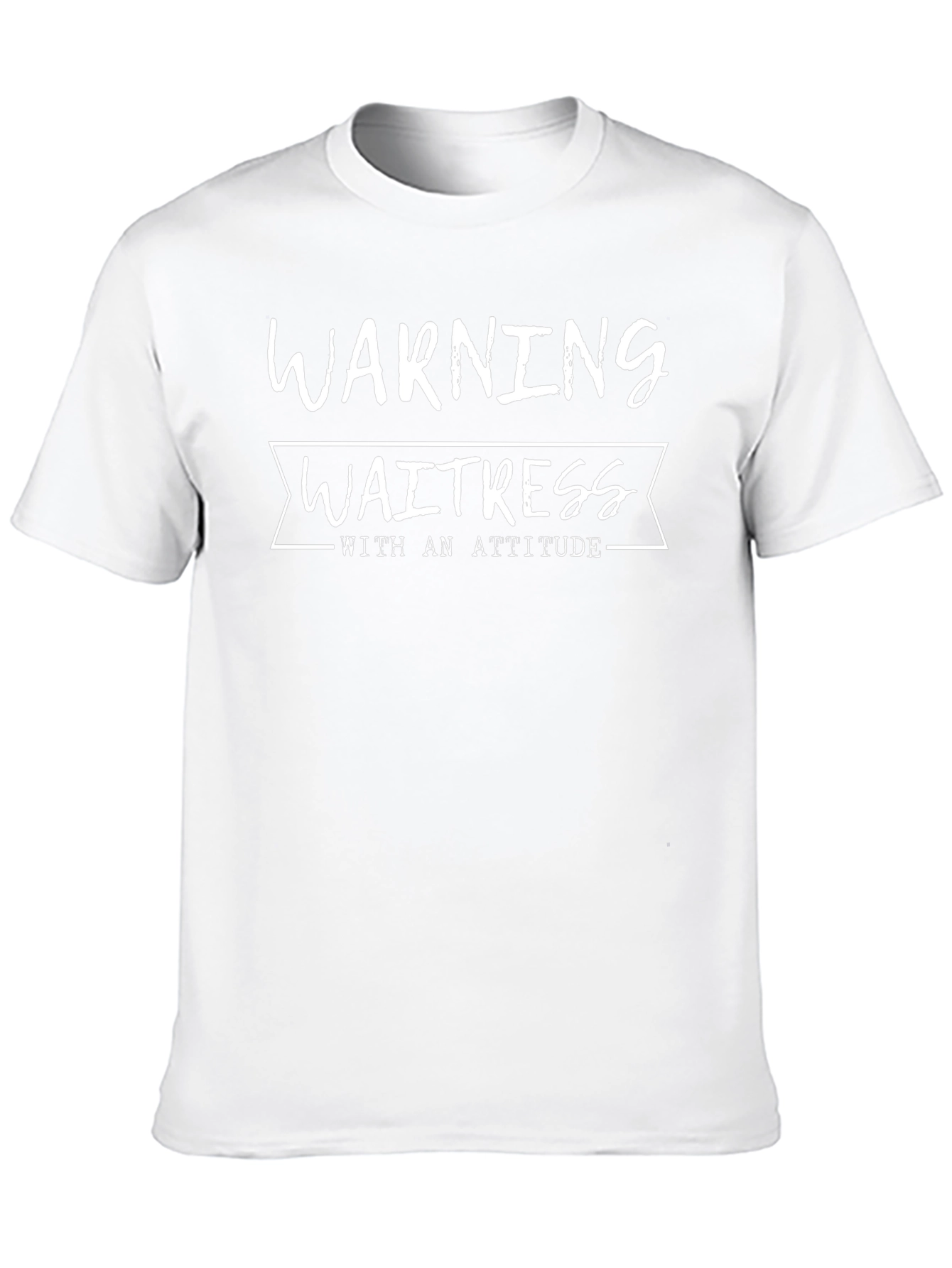 Warning Waitress with Attitude T-Shirt