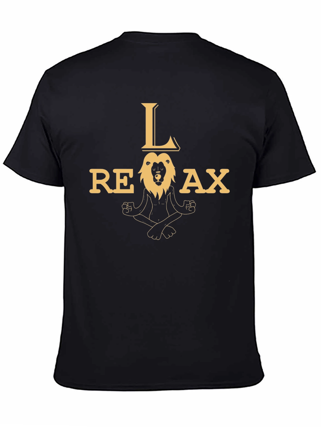 Relax Lion Black Graphic T-Shirt
