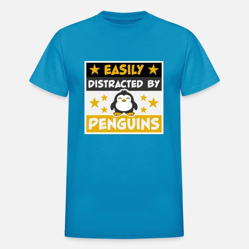 Easily Distracted By Penguins Funny Cute Penguin
