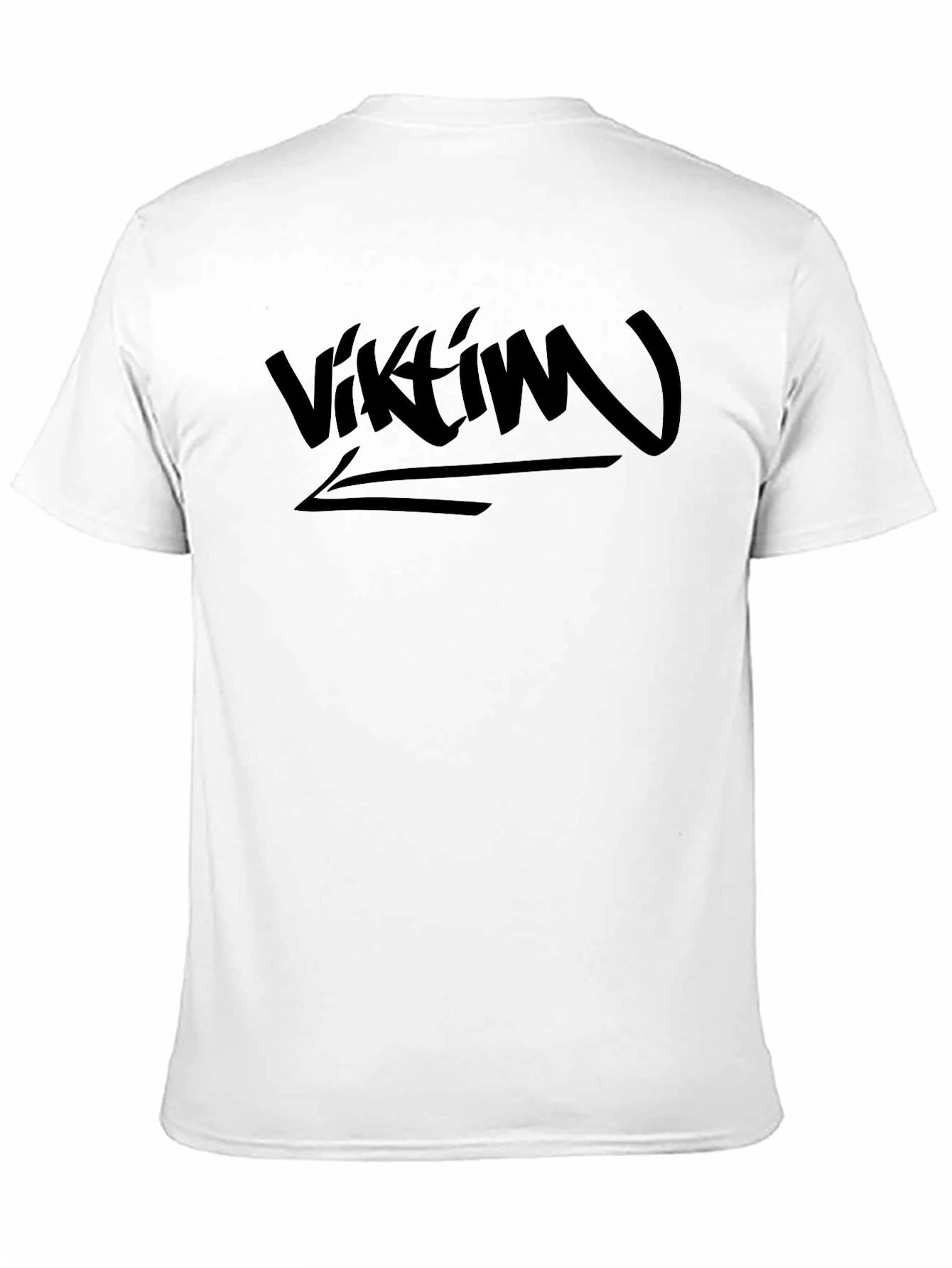 Viktím Black Graphic Tee - Trendy Streetwear
