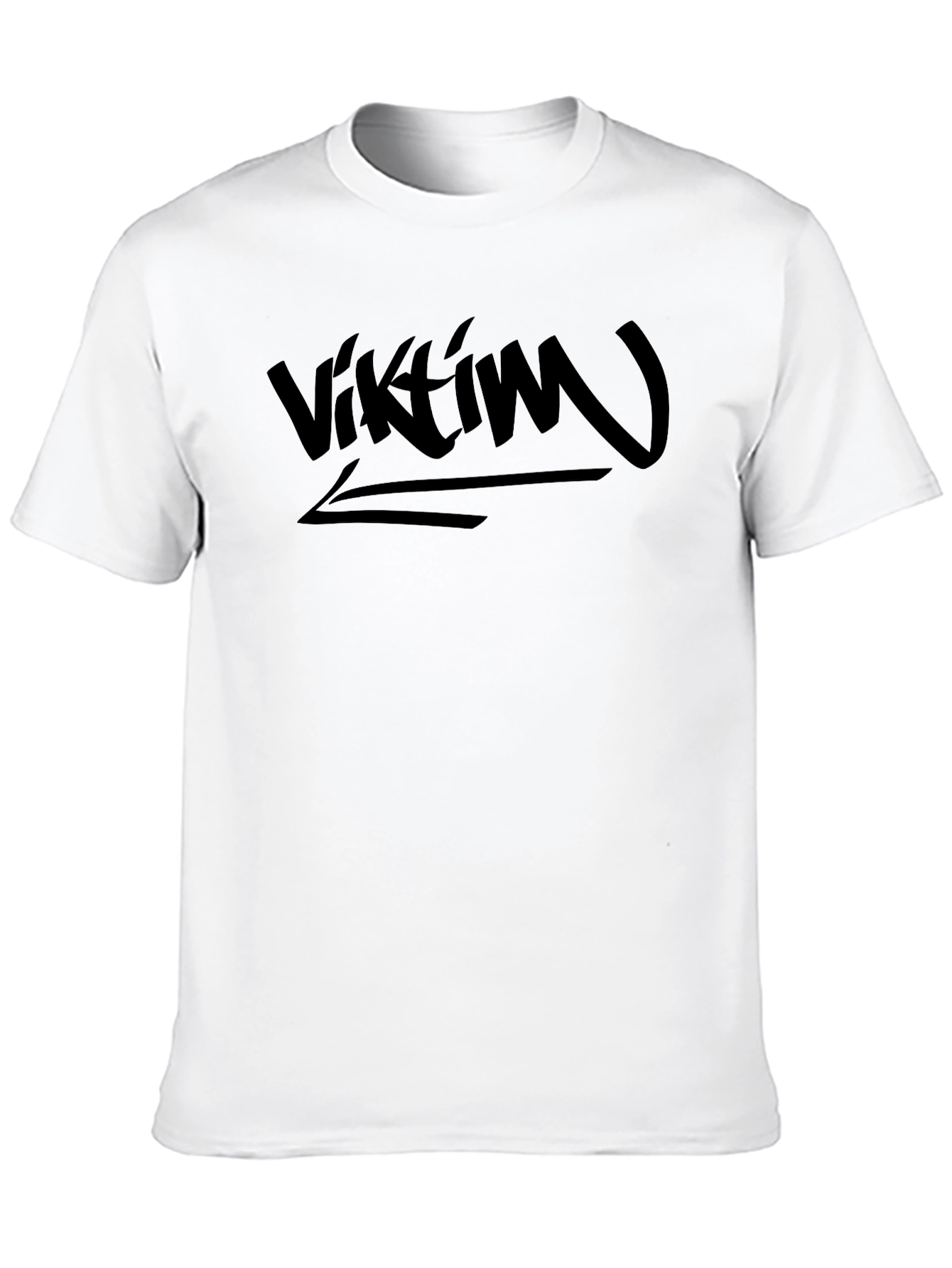 Viktím Black Graphic Tee - Trendy Streetwear