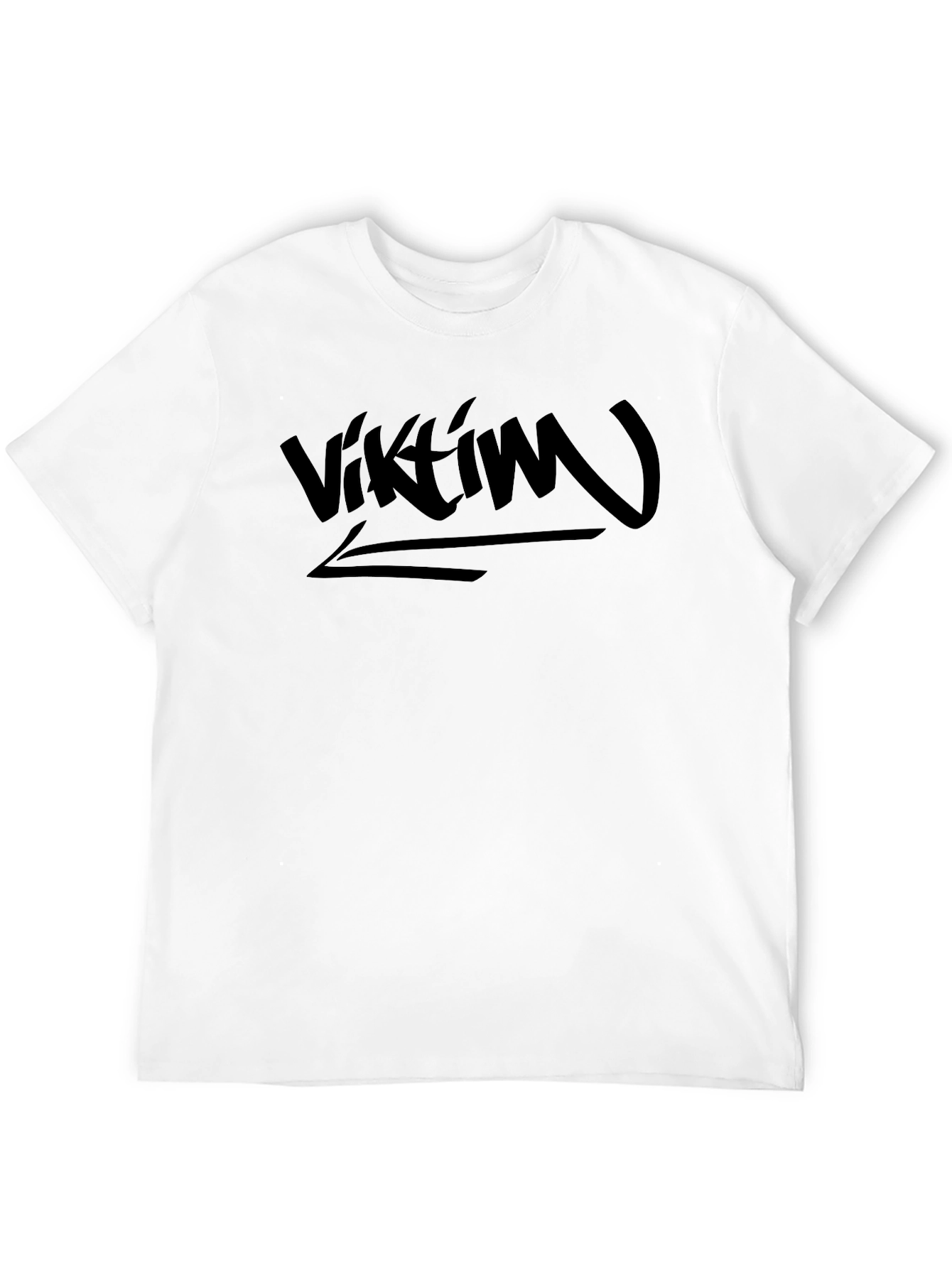 Viktím Black Graphic Tee - Trendy Streetwear