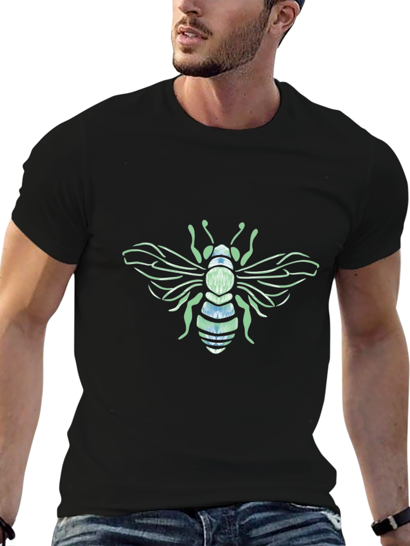 Bee Graphic T-Shirt - Trendy Casual Wear