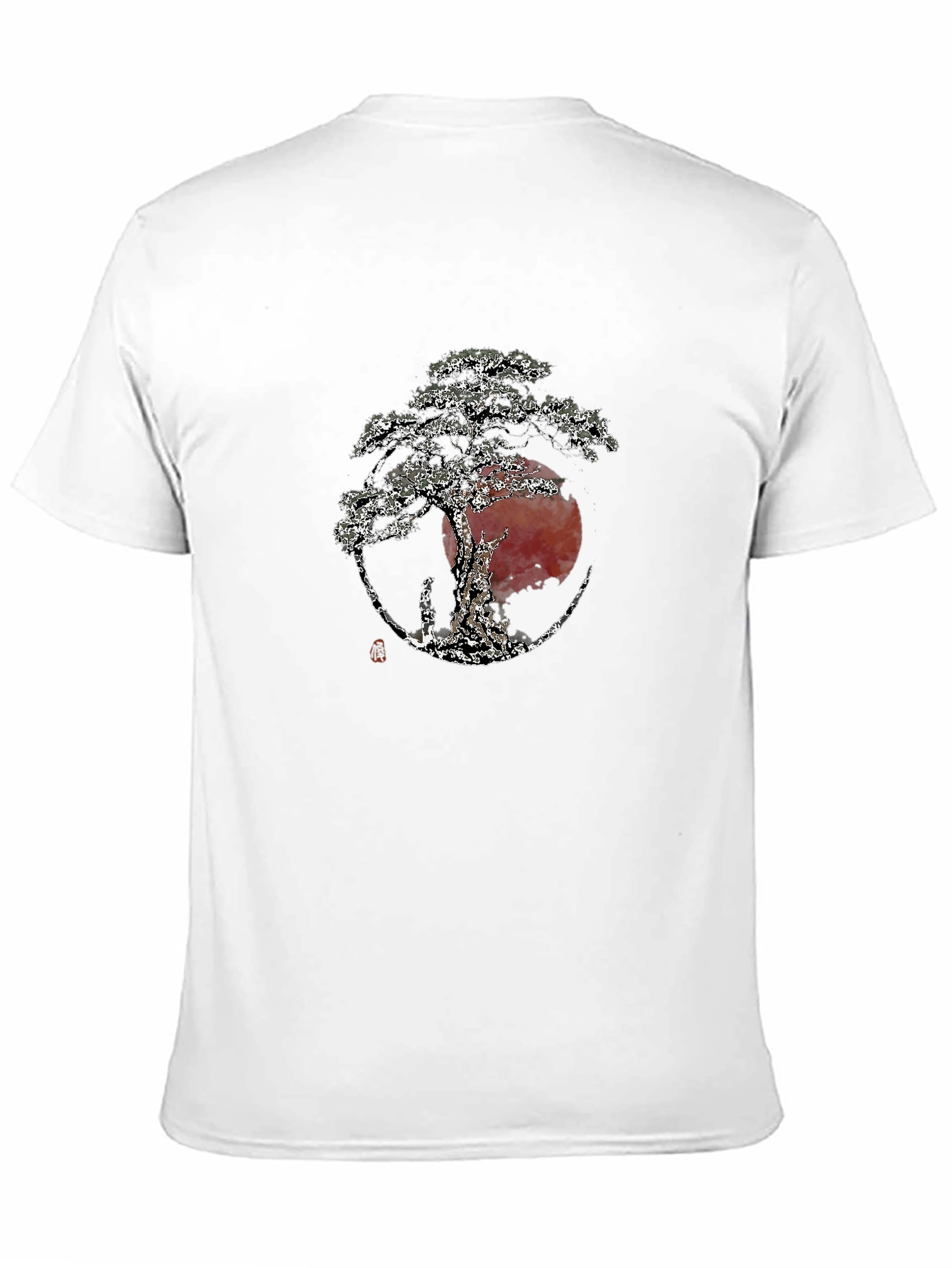 Bonsai Tree Graphic Tee - Zen Style Black T-Shirt