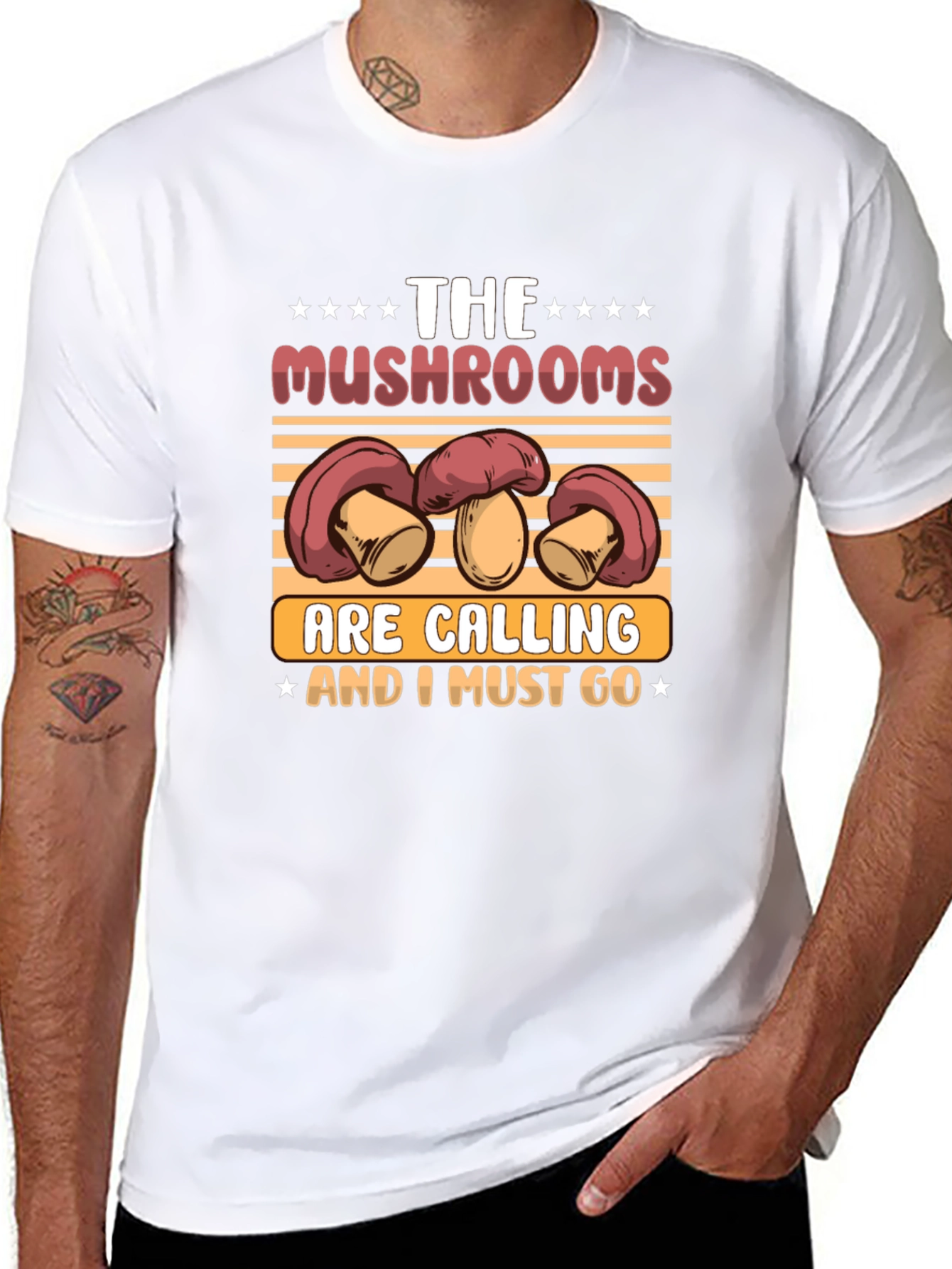 Mushroom Calling Black Tee