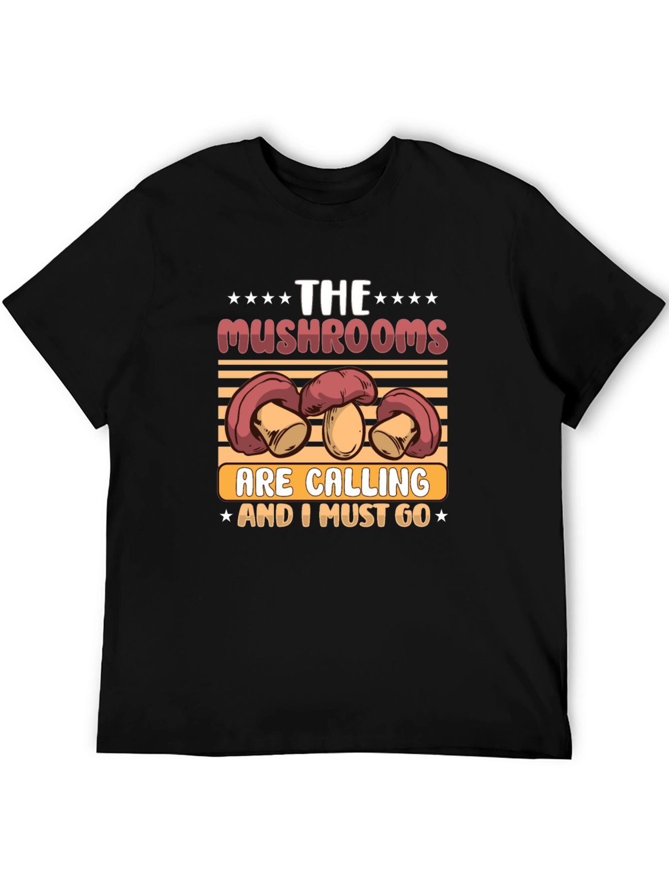 Mushroom Calling Black Tee