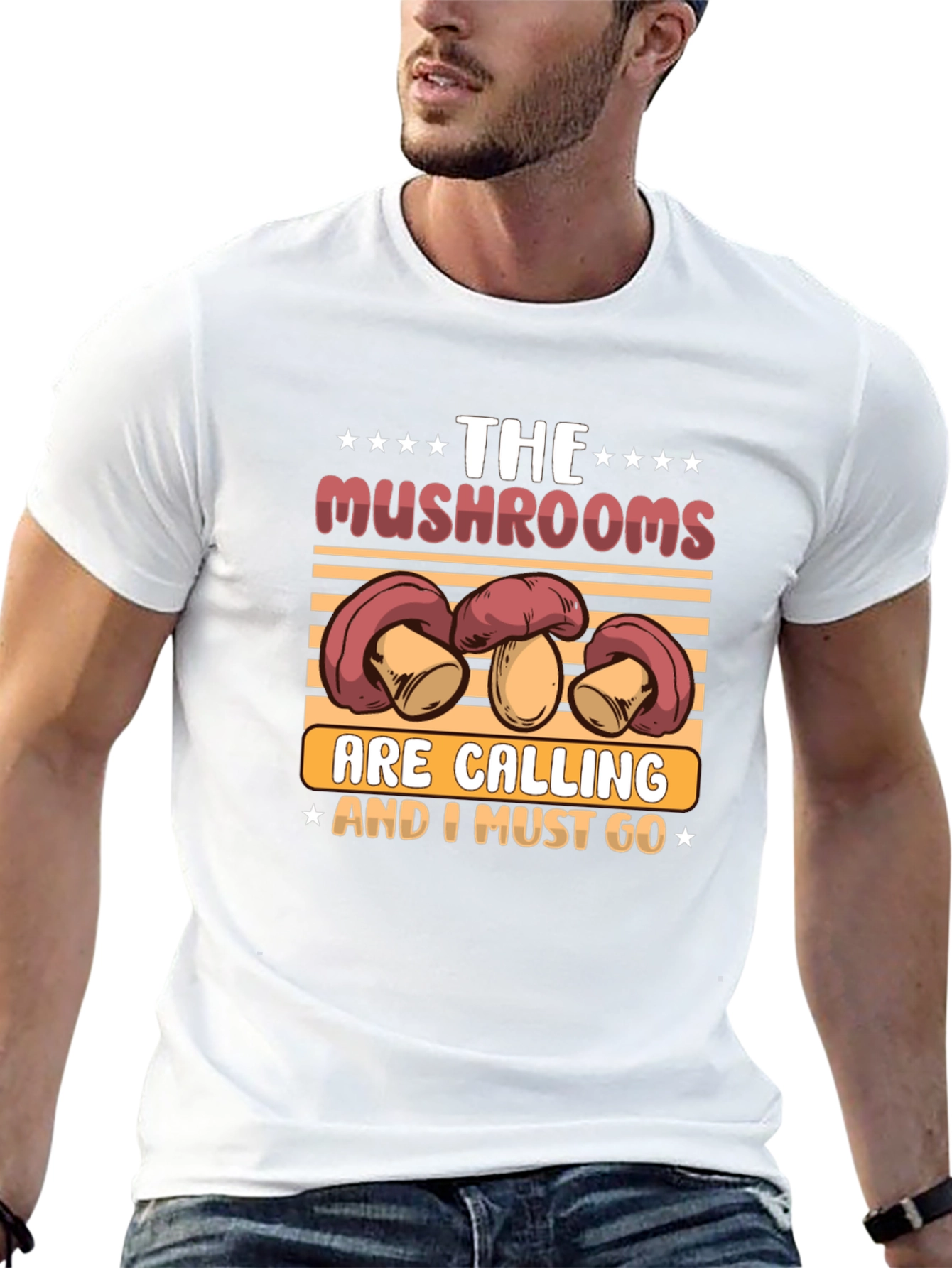 Mushroom Calling Black Tee
