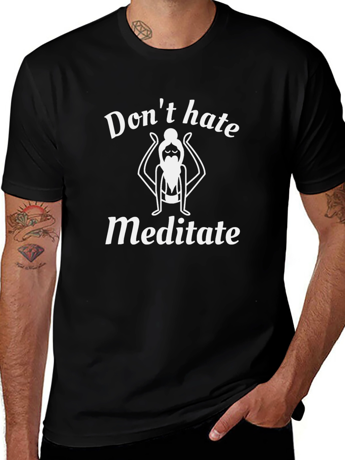 Dont Hate Meditate Graphic T-Shirt