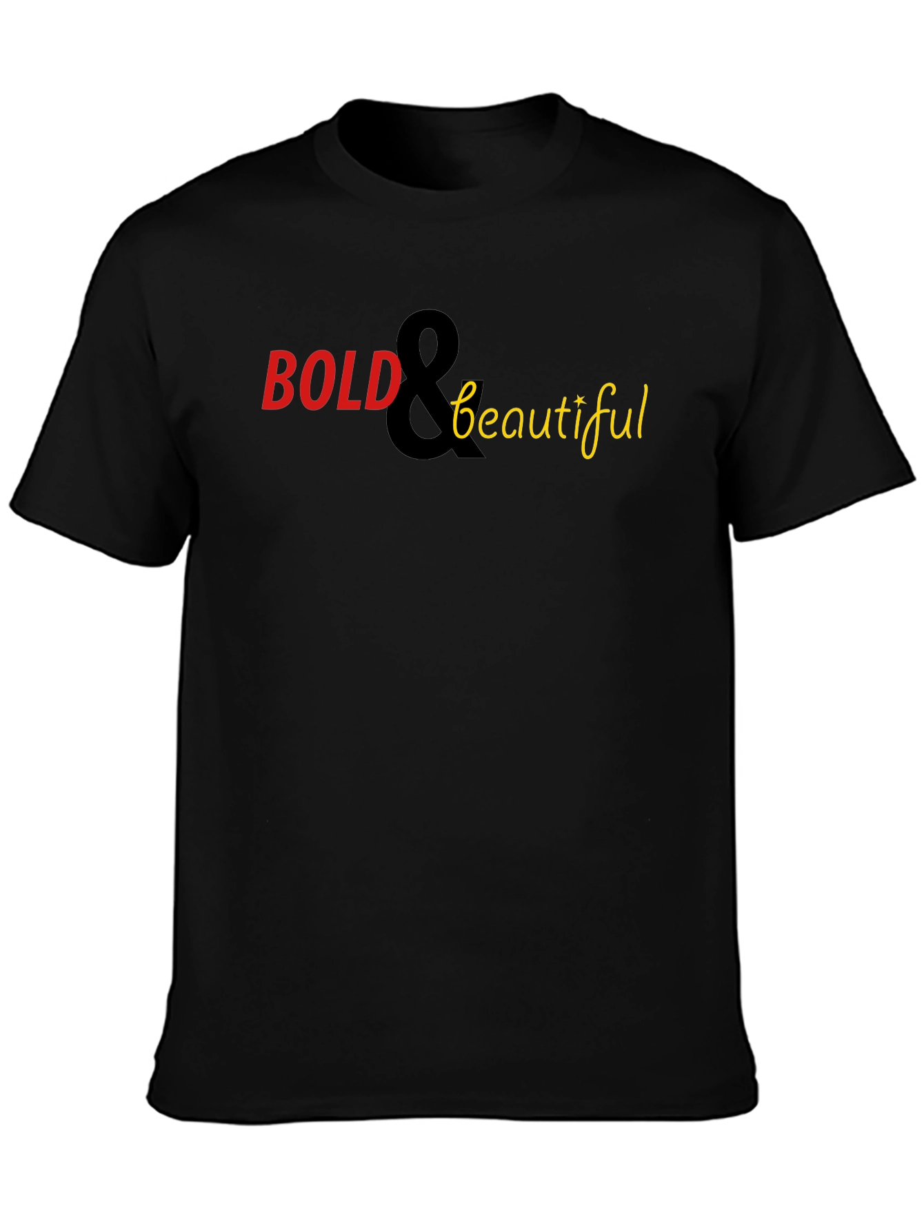 Bold & Beautiful Graphic Tee - Stylish Black T-Shirt