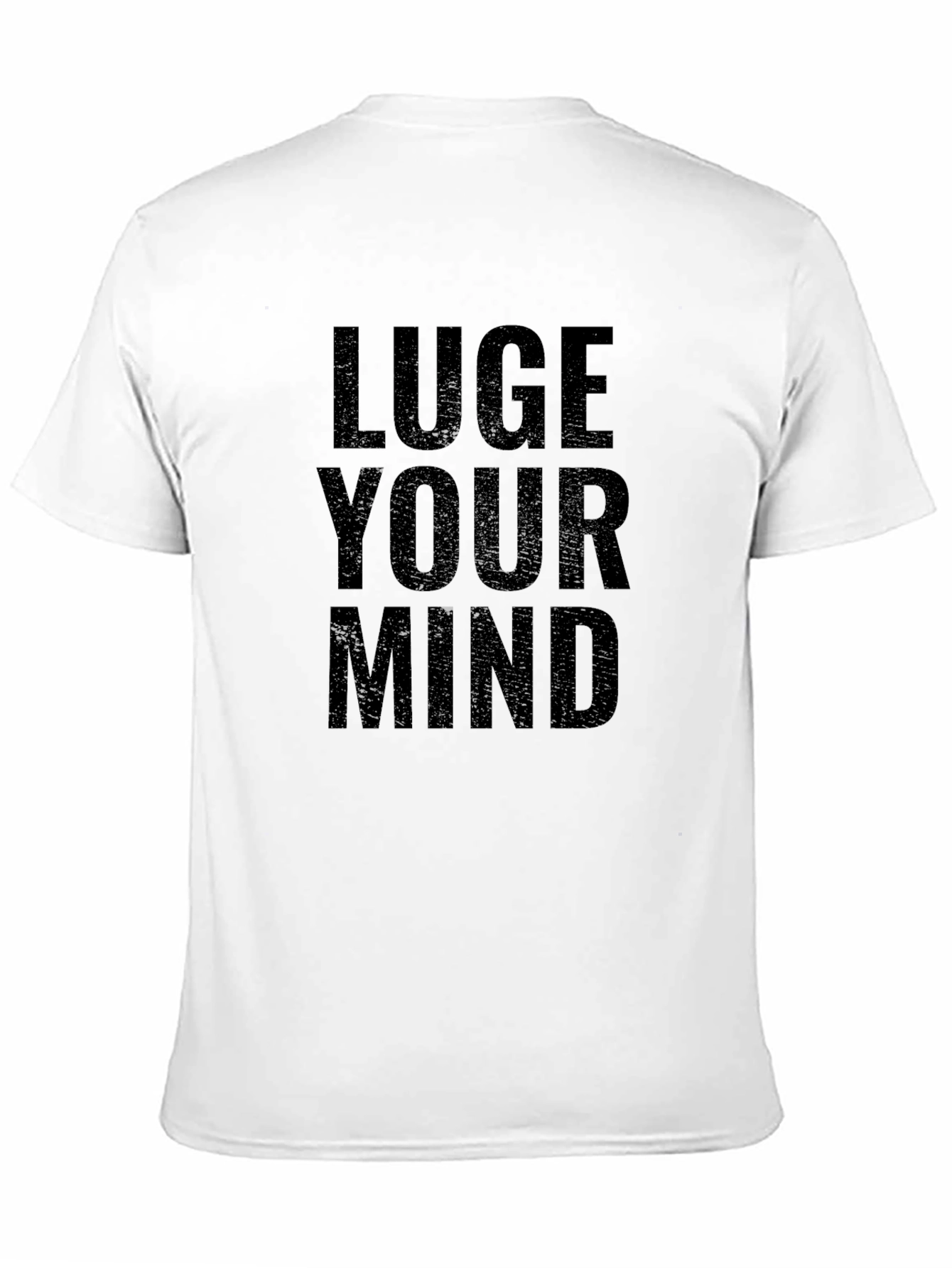 Luge Your Mind Graphic Tee - Black Cotton T-Shirt