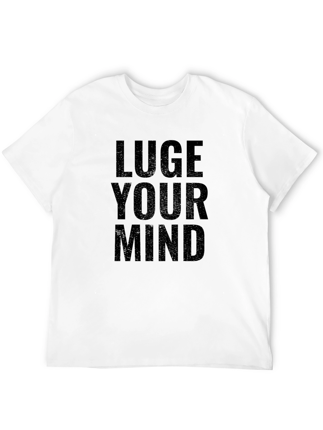 Luge Your Mind Graphic Tee - Black Cotton T-Shirt