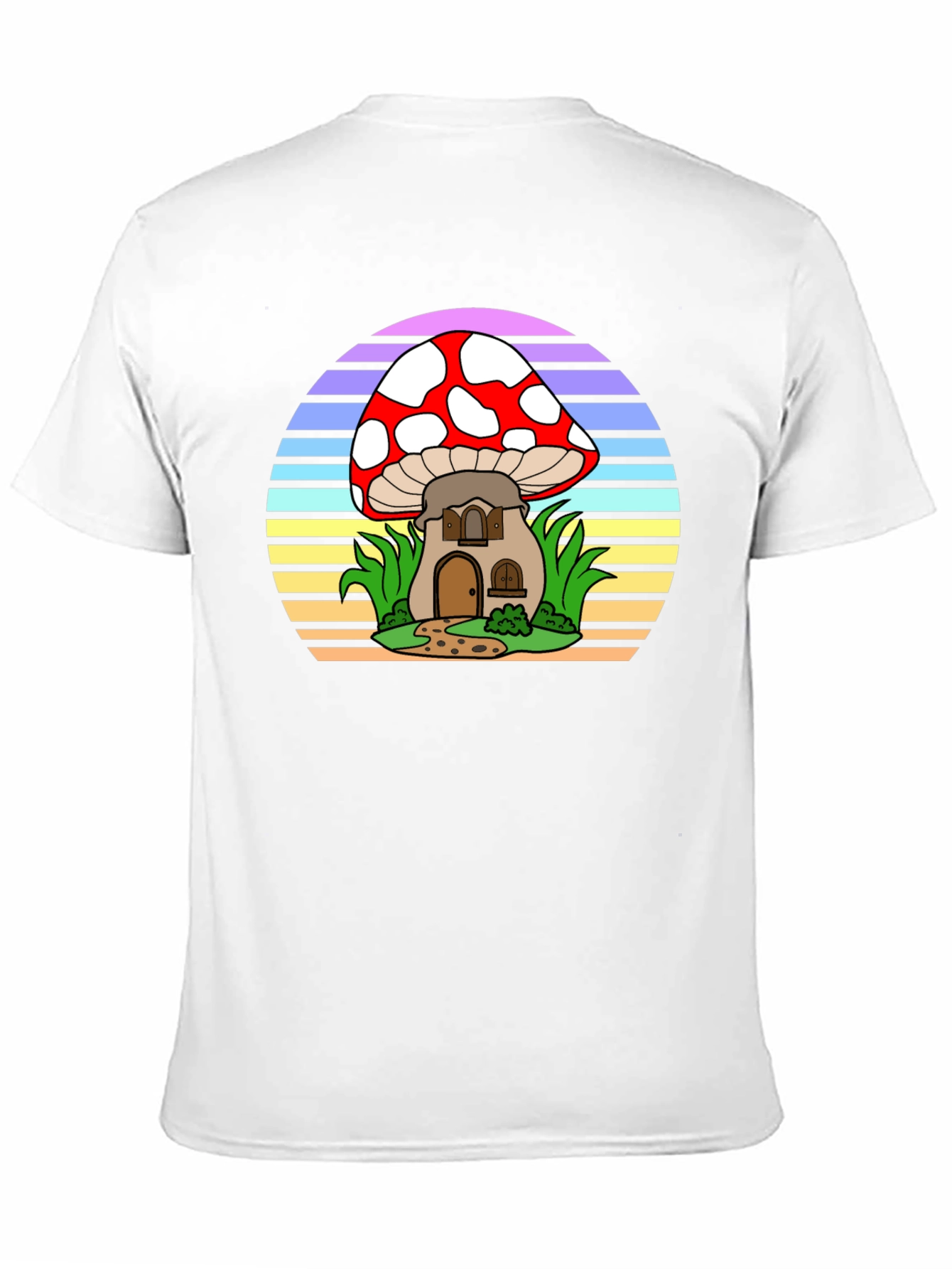 Mushroom House Tee - Retro Style Graphic T-Shirt