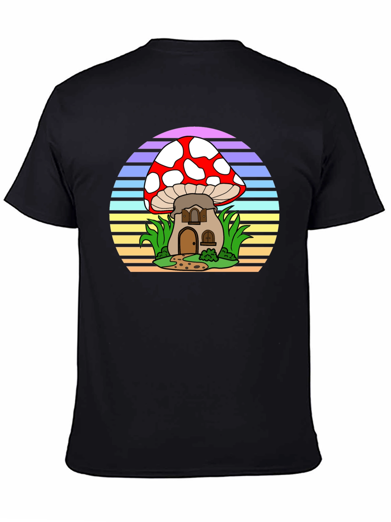 Mushroom House Tee - Retro Style Graphic T-Shirt